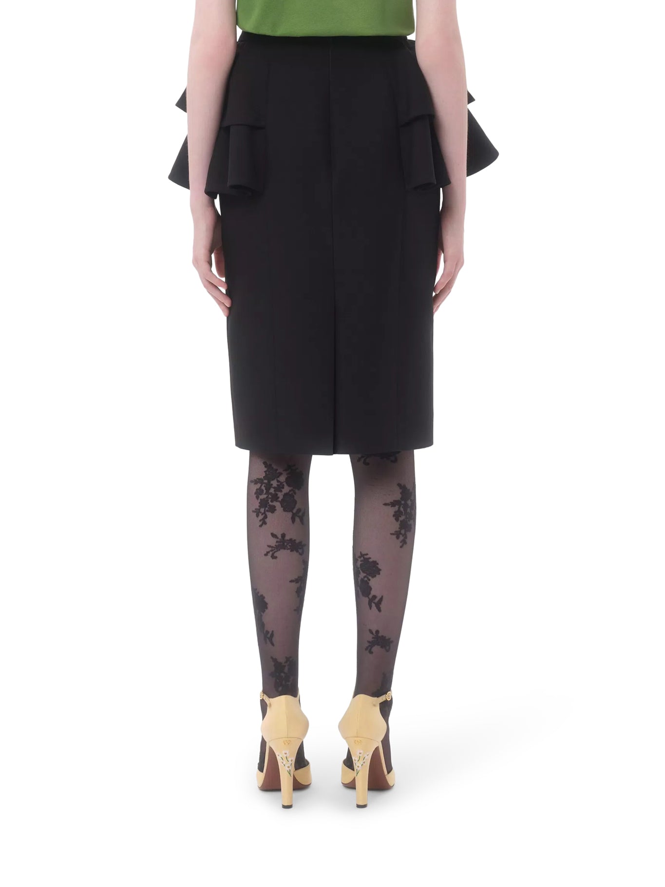 Elegant Crepe Midi Skirt for Women - Flowy A-Line Skirt with Side Slits - Perfect for Office, Party & Casual Wear