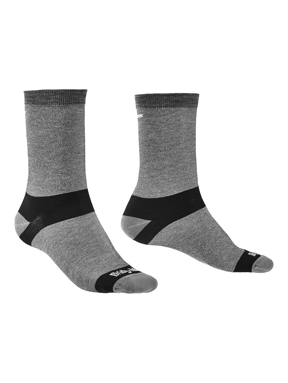 Bridgedale Men's Coolmax Moisture-Wicking Base Layer Liner Socks - 2 Pack for Hiking, Running & Outdoor Activities
