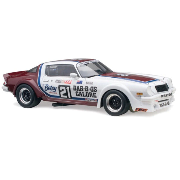 1:18 Scale Classic Carlectables Chevrolet Z28 Camaro 1981 Bathurst Diecast Model - Rob Dickson & Bob Stevens Edition (Model #18773) | Collectible Diecast Car for Display, Racing Enthusiasts, and Classic Car Lovers