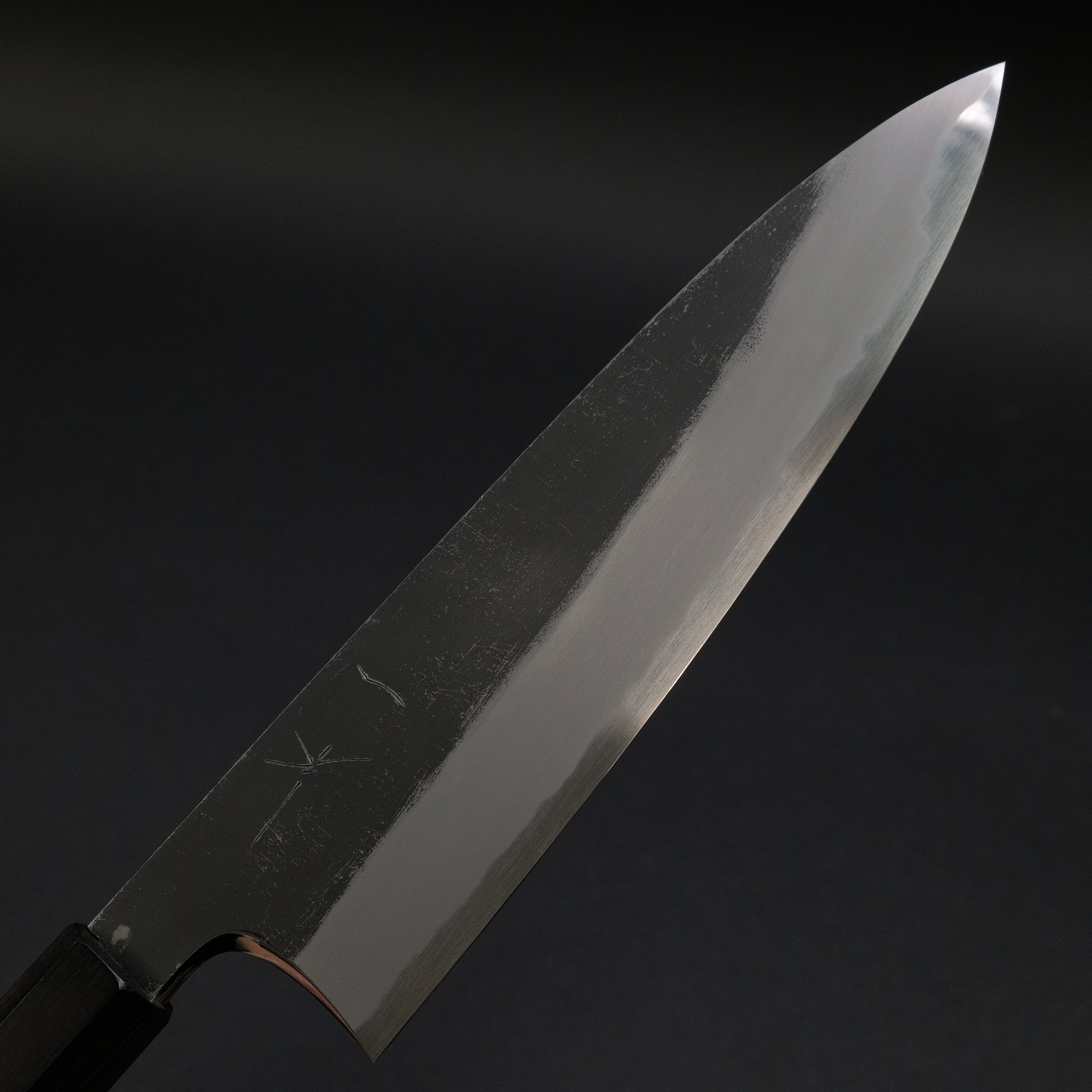 Hitohira Togashi White #2 Kurouchi Gyuto 210mm Japanese Chef Knife with Tagayasan Wood Handle - Professional Kitchen Knife for Slicing, Dicing & Meat Cutting