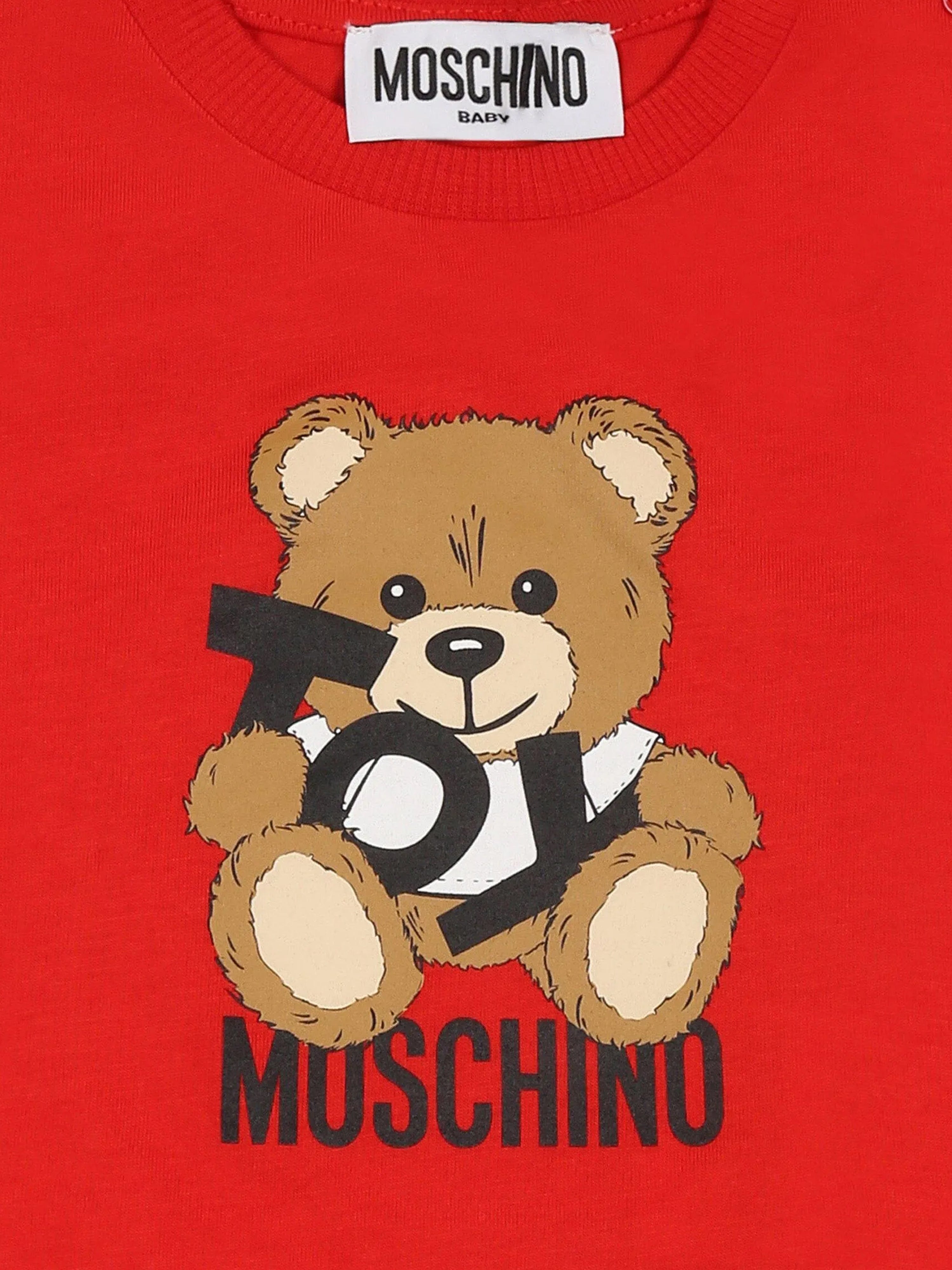 Adorable Baby Teddy Bear Logo T-Shirt in Red - Soft Cotton Comfort for Infants & Toddlers - Perfect for Playdates, Birthday Parties & Family Photos