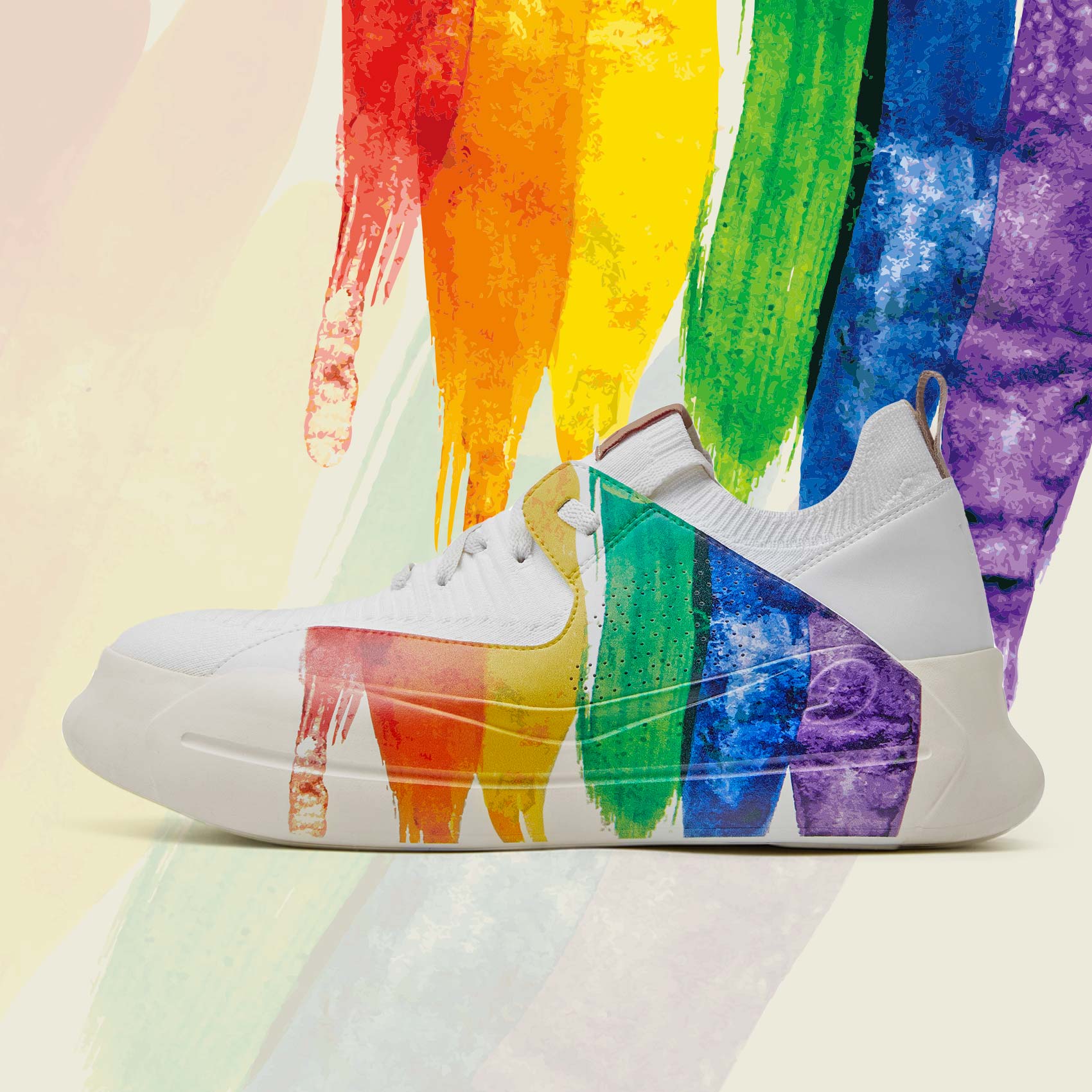 Rainbow Crush Santander II Men's Sneakers - Trendy Casual Shoes for Running, Walking & Gym Workouts - Perfect for Streetwear & Athletic Style