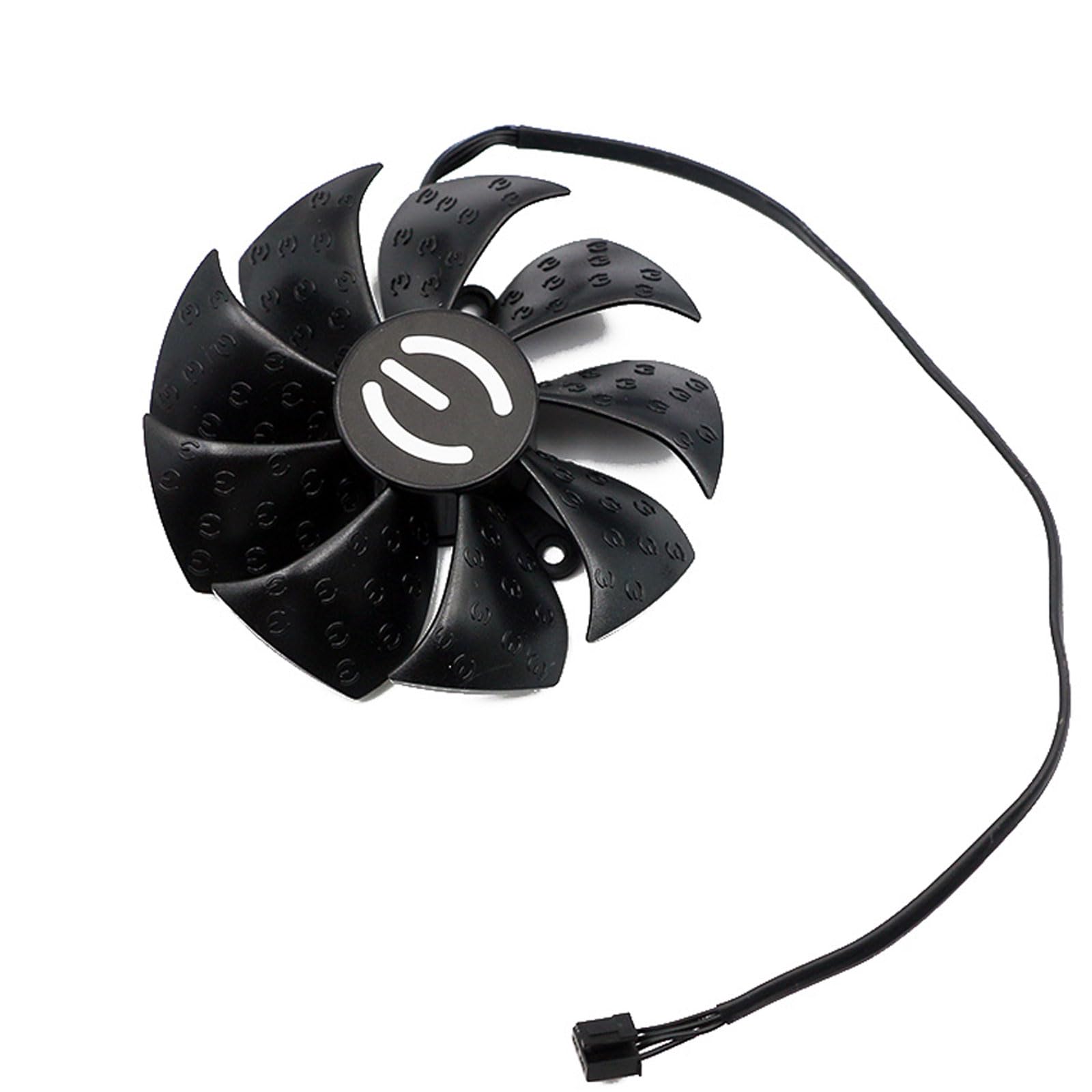 EVGA GeForce RTX 3070 3080 3090 FTW3 Graphics Card Fan Replacement - 87mm PLD09220S12H Cooling Fan for RTX 3080 TI & RTX3070 (Black A-Fan) - Perfect for Gaming PC Upgrades & GPU Maintenance