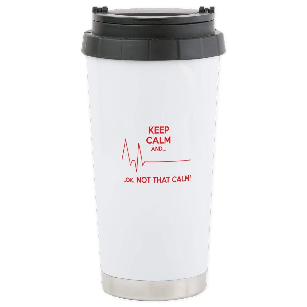 Keep Calm And... Ok, Not That Calm 20oz Insulated Stainless Steel Coffee Tumbler - Double Wall Vacuum Insulated Travel Mug for Hot & Cold Beverages - Perfect for Office, Commute, Gym and Outdoor Adventures