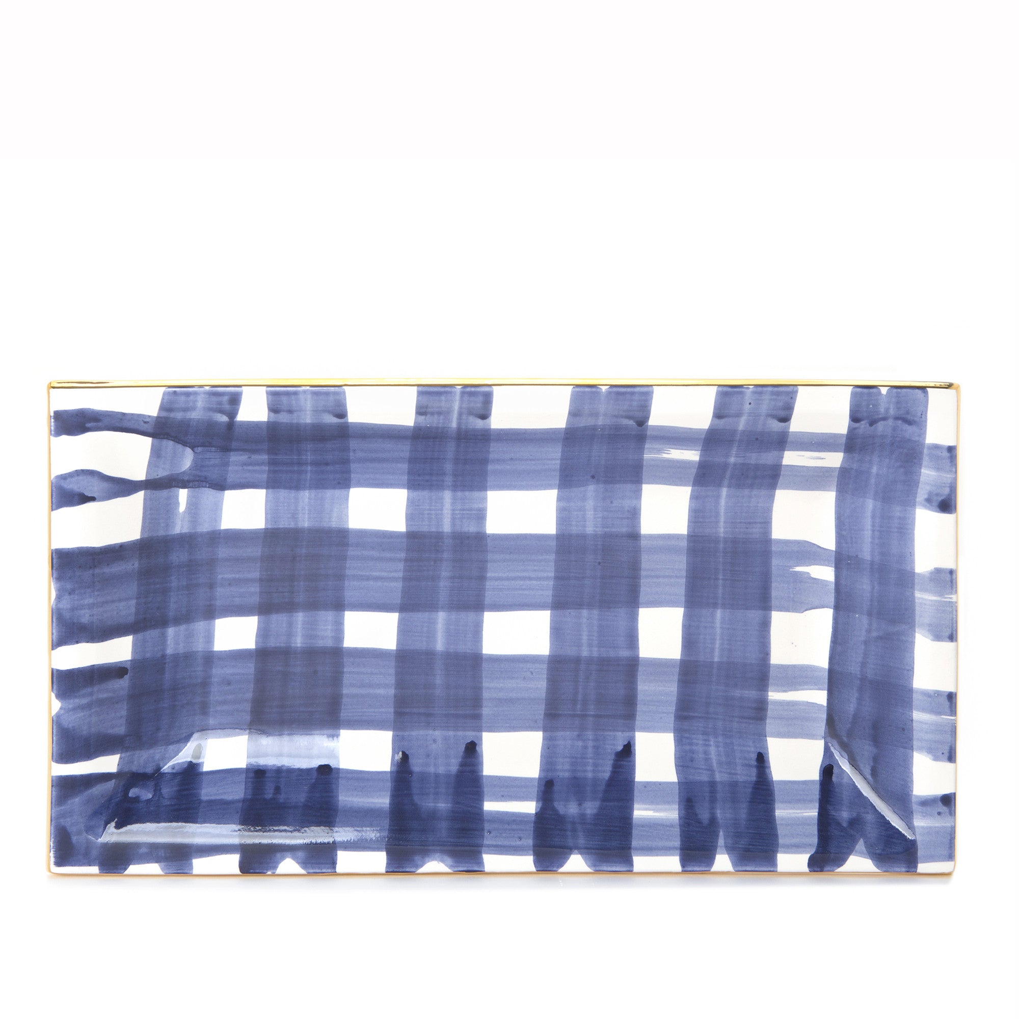 Brooks Plaid Tapas Tray - Stylish Wooden Serving Board for Cheese, Charcuterie & Appetizers - Perfect for Parties, Picnics & Entertaining