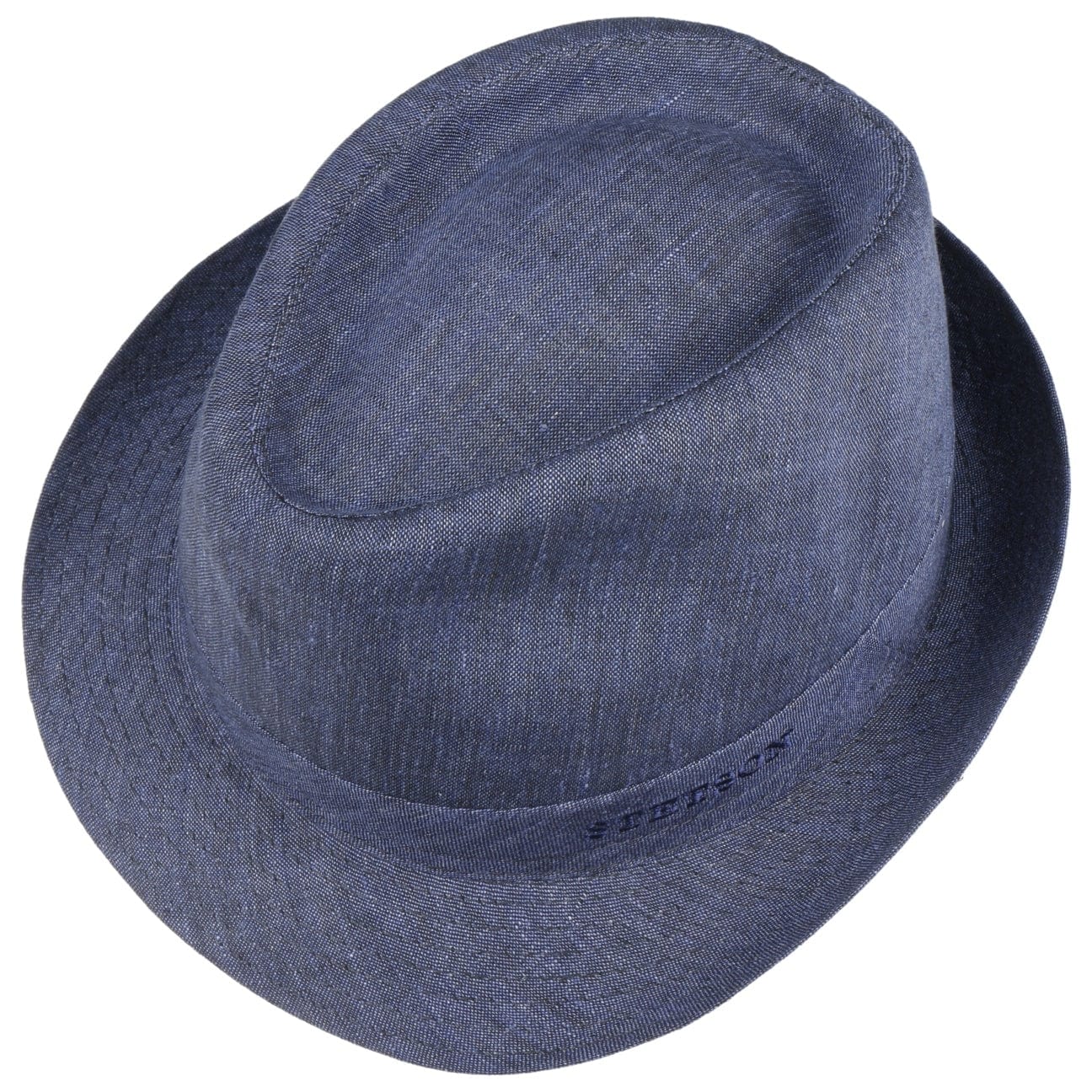 Stetson Geneva Linen Trilby Hat for Men - Classic Summer Fedora with Brim - Perfect for Outdoor Events, Weddings & Beach Vacations