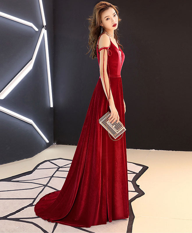 Elegant Burgundy Long Prom Dress for Women - Formal Evening Gown for Homecoming, Ball & Special Occasions