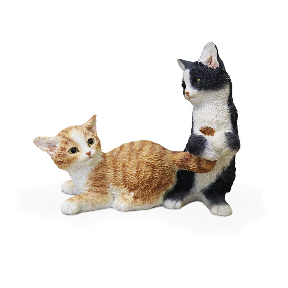 Cute Resin Cat and Dog Ornaments - Realistic Simulation Animal Models for Car Decor, Home Display, and Gift Giving - Handmade Resin Crafts for Pet Lovers