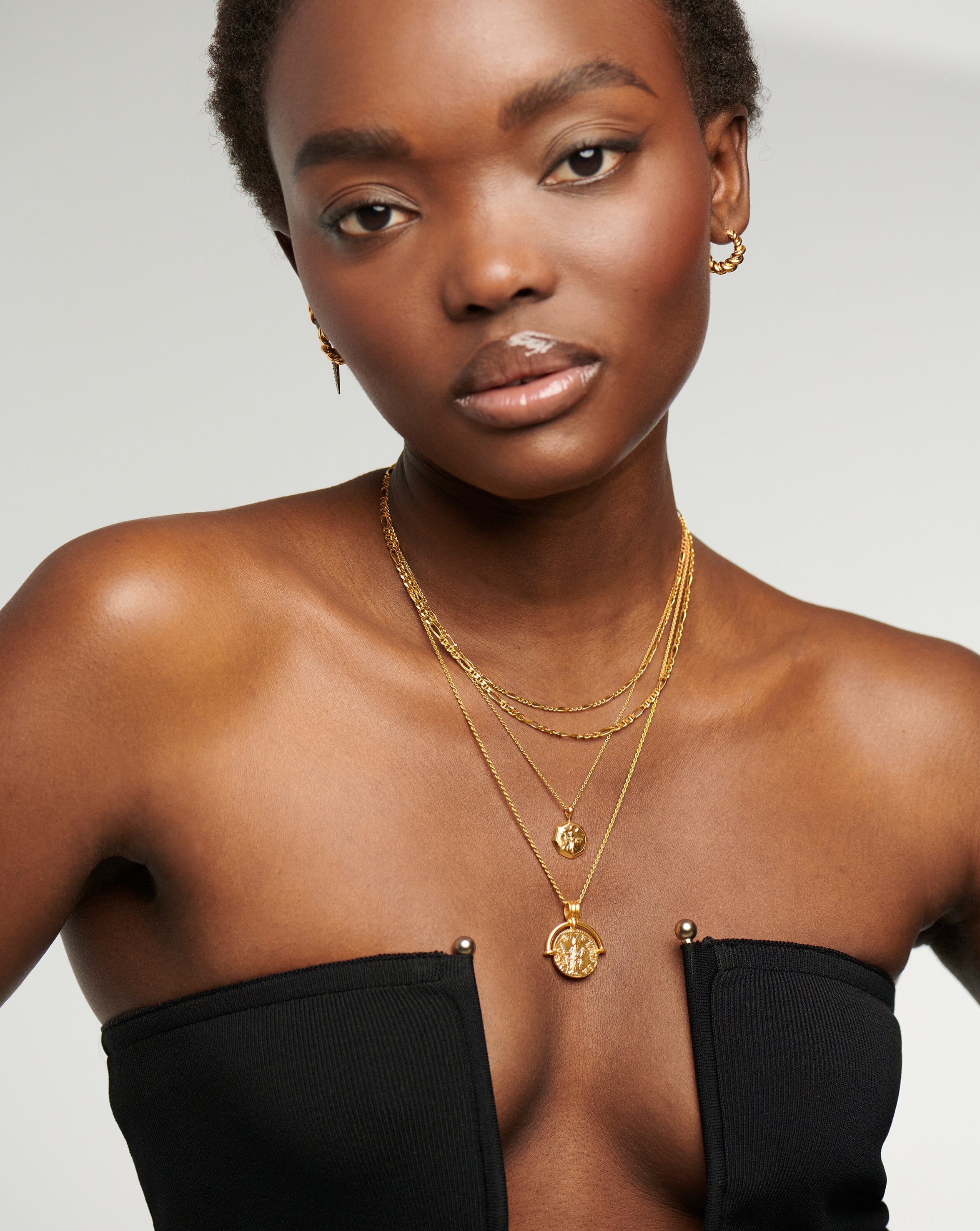 Filia Double Chain Necklace for Women - 18k Gold Vermeil Layered Necklace | Elegant Everyday Jewelry Gift for Her, Perfect for Date Night & Special Occasions