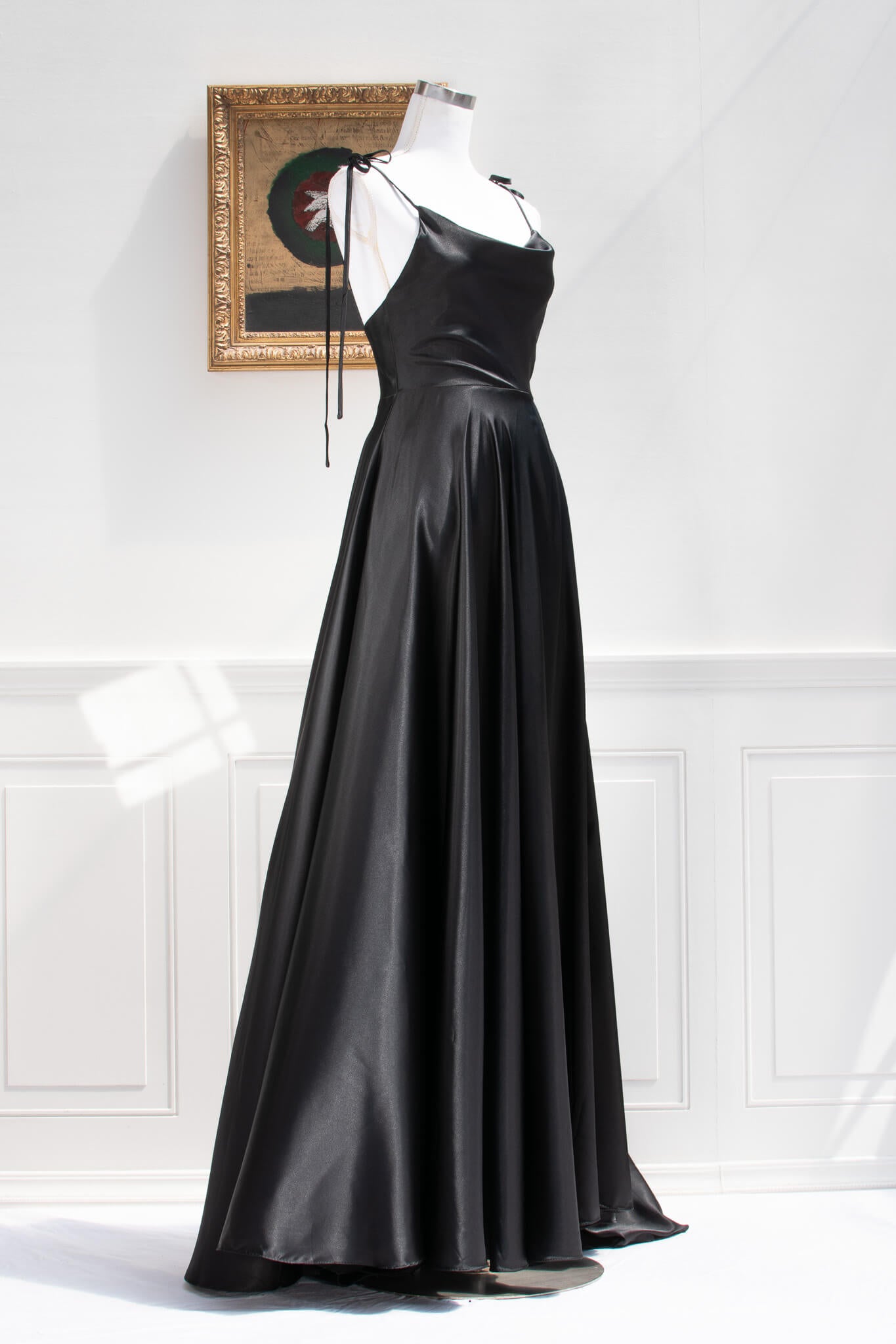 Aphrodite Black Dress for Women - Elegant Evening Gown for Parties, Weddings & Special Occasions