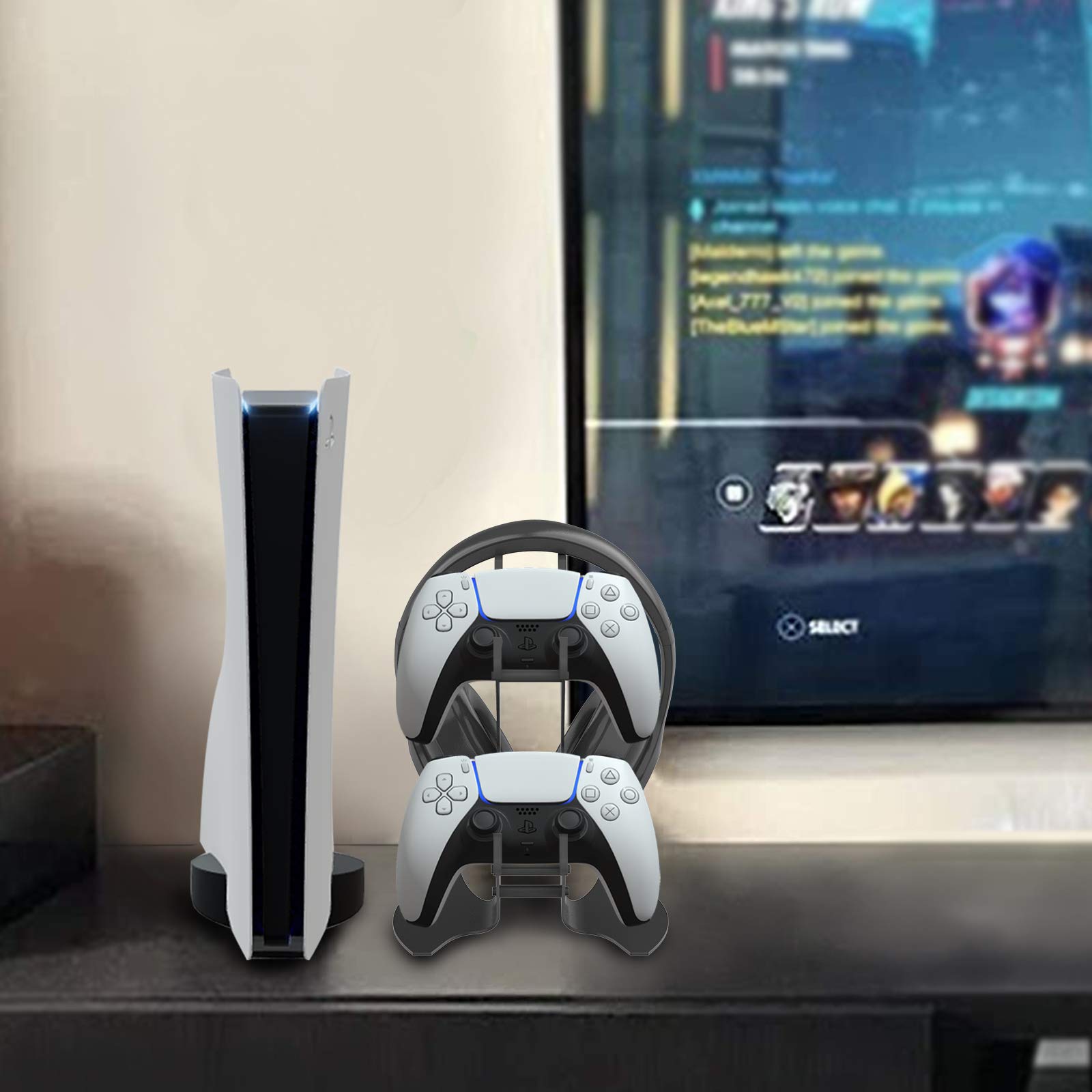 Premium Aluminum Headphone Stand & Gaming Controller Holder - Universal Desk Organizer for Xbox One, Xbox Series X/S, PS4, PS5, Nintendo Switch & PC - Perfect for Gaming Setup & Office Organization