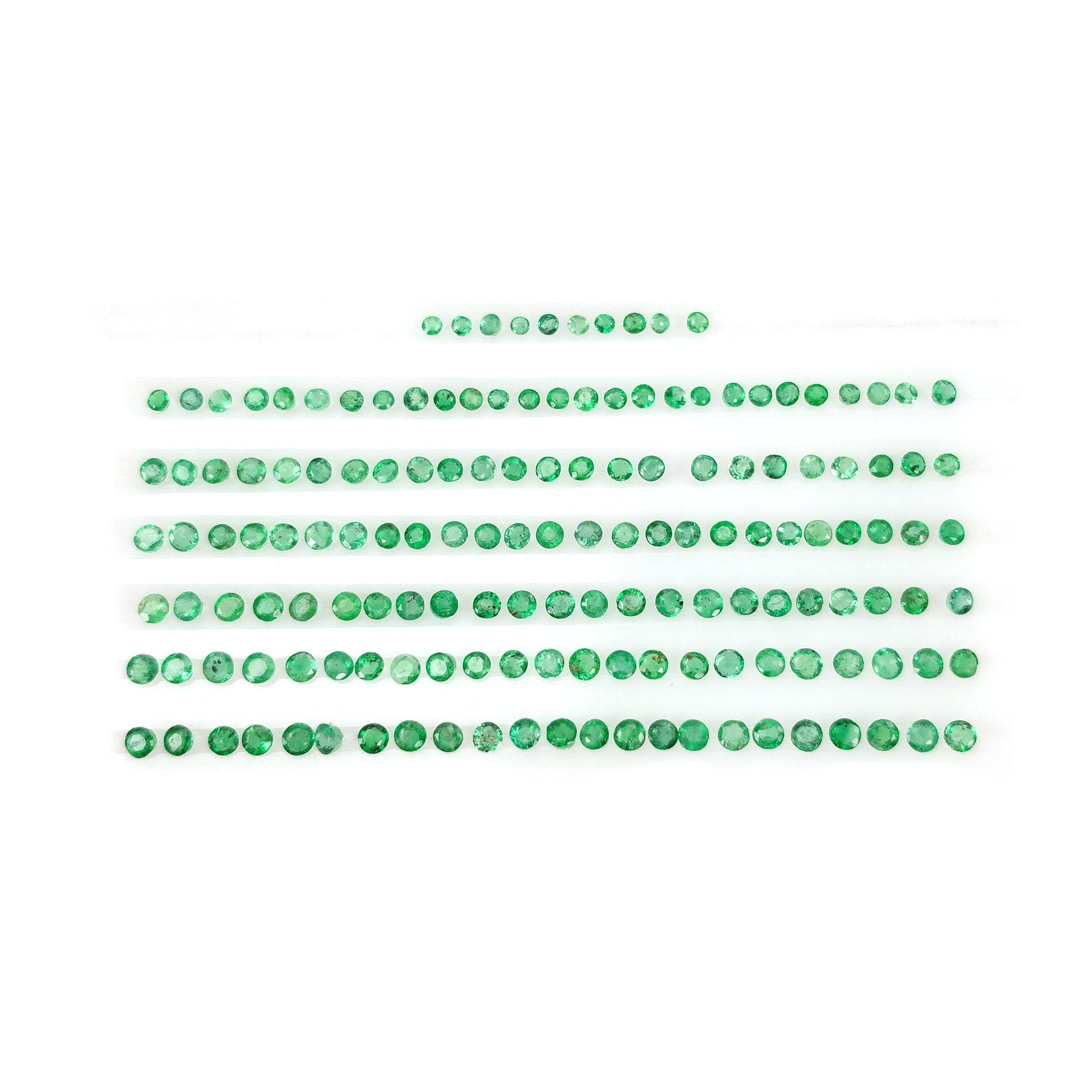 5.00cts Natural Untreated Green Emerald Gemstone - Round Cut 1.5mm-2mm for Jewelry Making, Engagement Rings & Luxury Gifts