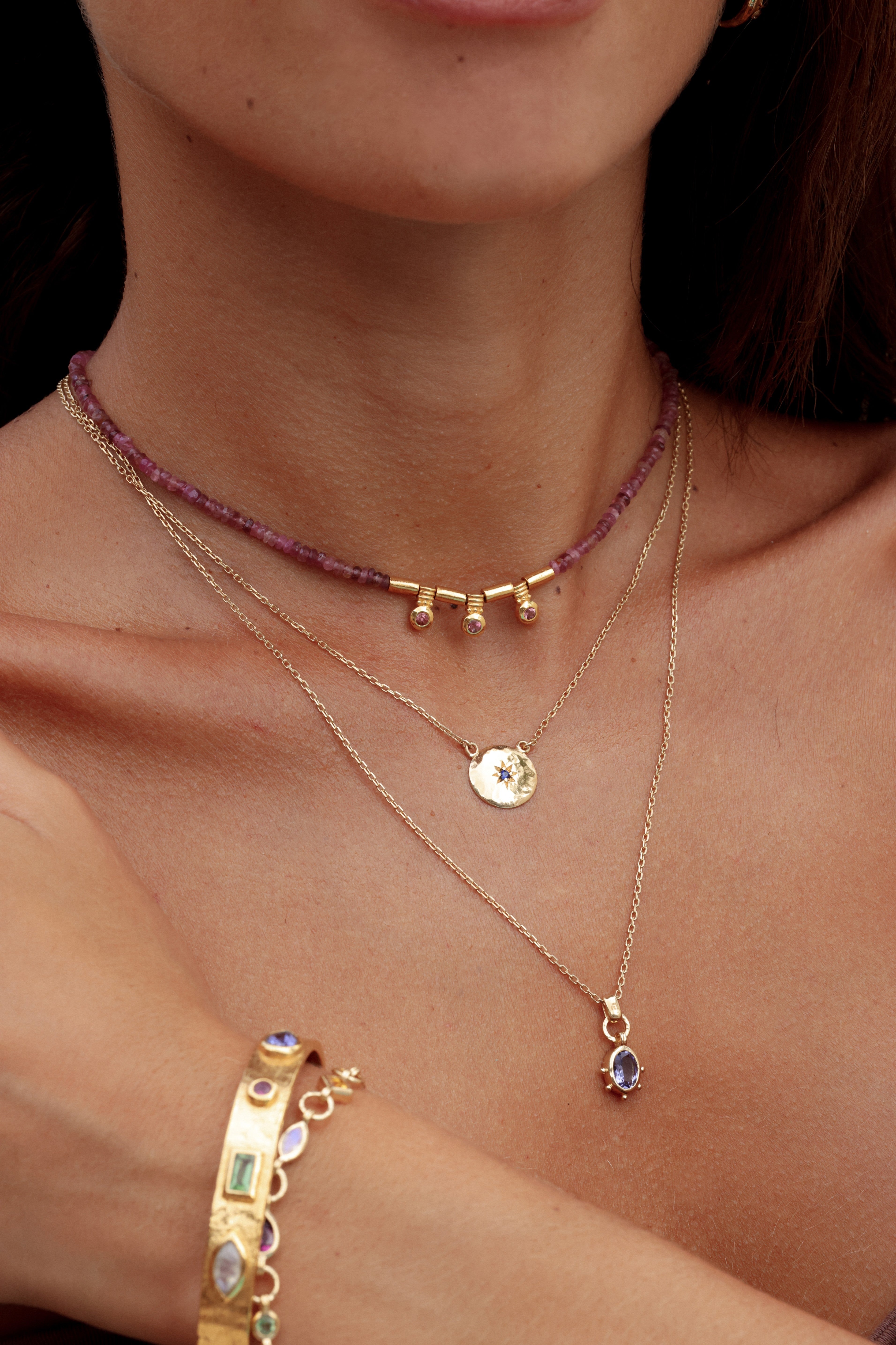 Genuine Apatite Gold Necklace for Women - Elegant 14K Gold Plated Pendant Jewelry Gift for Birthday, Anniversary & Valentine's Day - Perfect for Everyday Wear & Special Occasions