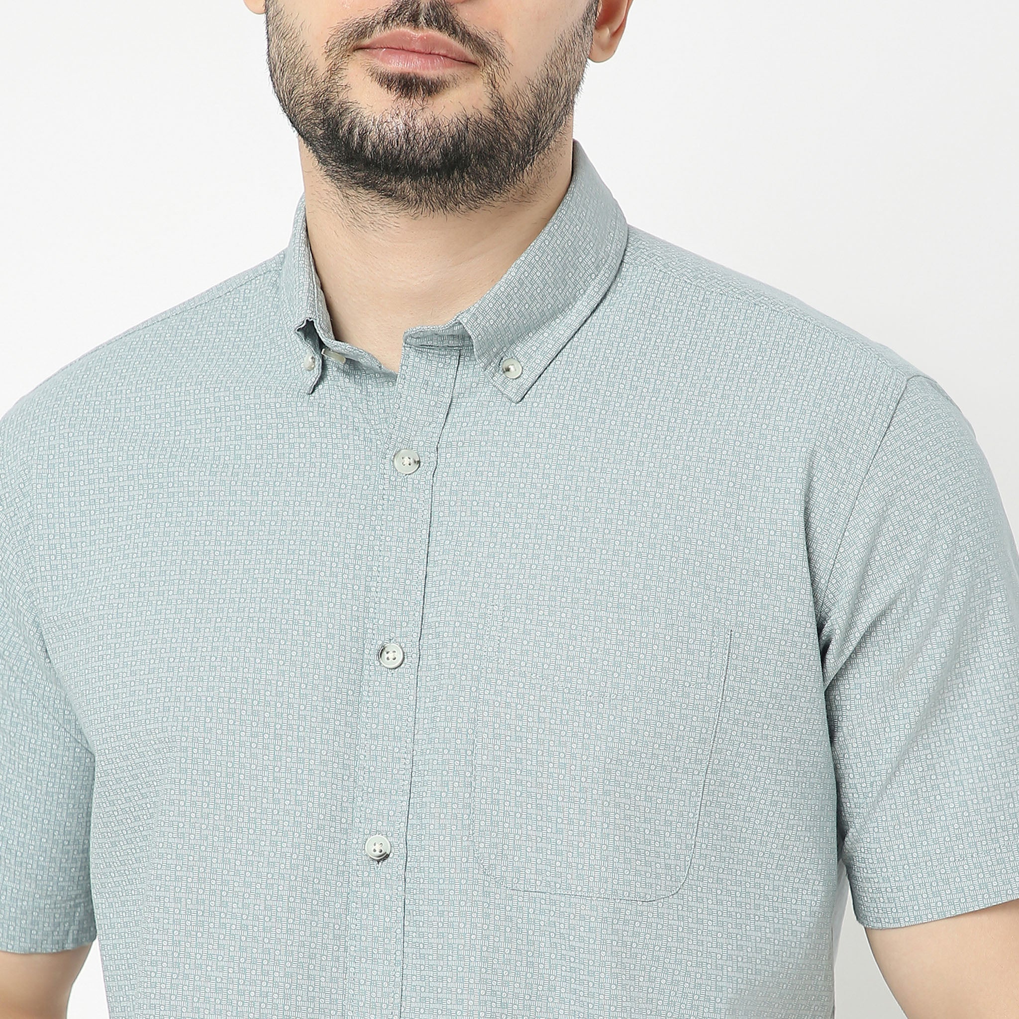 Cambridge™ Men's 100% Cotton Elegant Printed Dress Shirts - Regular Fit Button Down for Business Casual & Office Wear