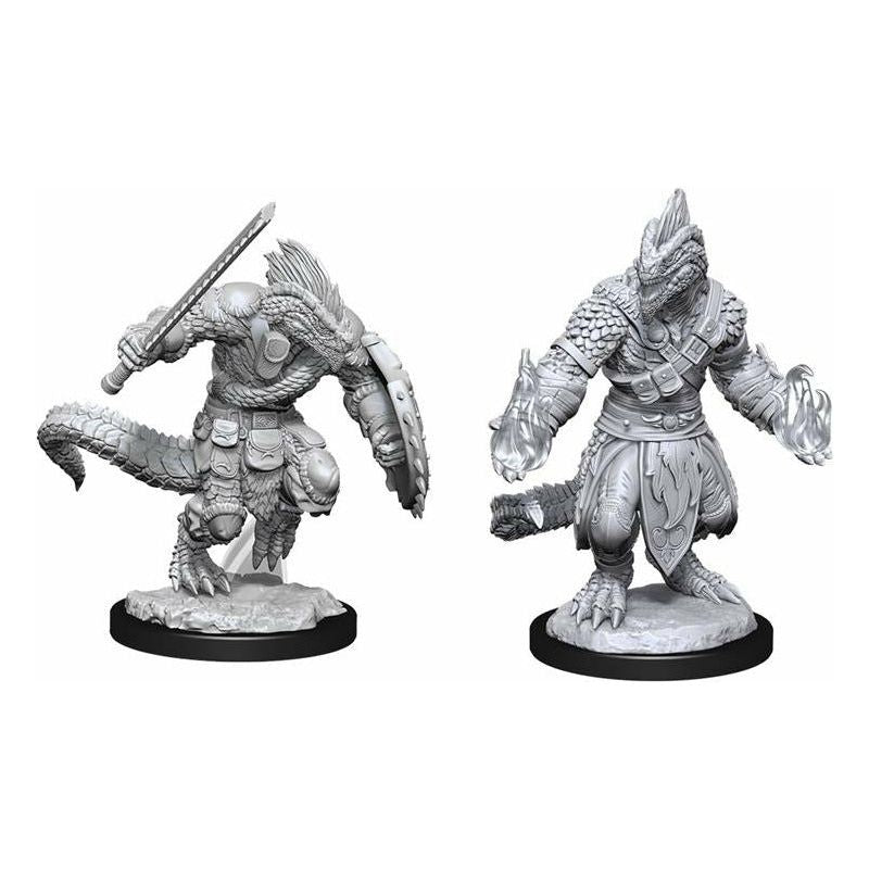 D&D Miniatures - Nolzur's Marvelous Miniatures: Lizardfolk Barbarian & Cleric Set for Tabletop RPG Gaming & Dungeons & Dragons Campaigns