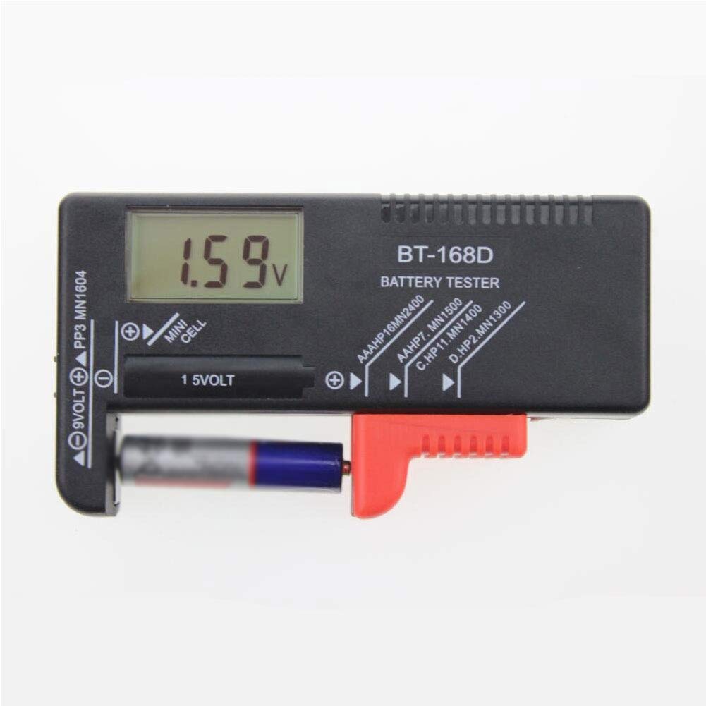 Peyan Digital Battery Tester - AA AAA C D 9V 1.5V Button Coin Cell Battery Capacity Checker | Perfect for Home, Office & Emergency Kits