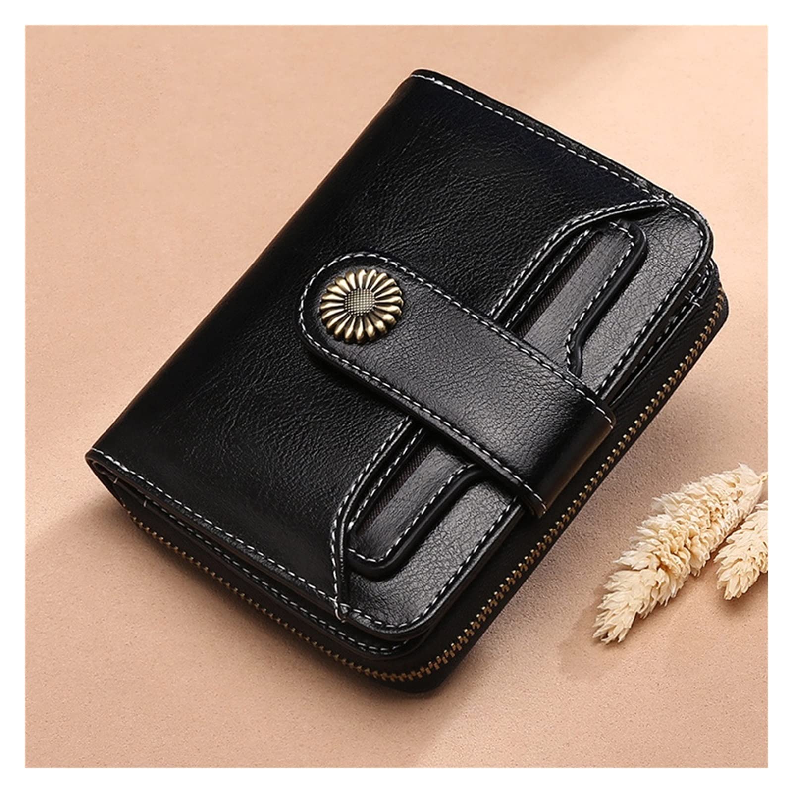 Vintage Women's Short Wallet - Genuine Leather Tassel Zipper Coin Purse & Card Holder - Small Phone Money Pouch - Mini Clutch Bag for Women (Color: Brown) - Perfect for Parties, Travel & Everyday Use