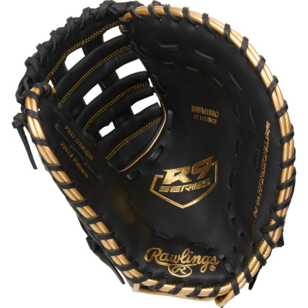 Rawlings R9 Baseball Glove 12.5 Inch First Base Mitt - R9FM18BG for Youth & Adult Baseball Games, Practice, and Training