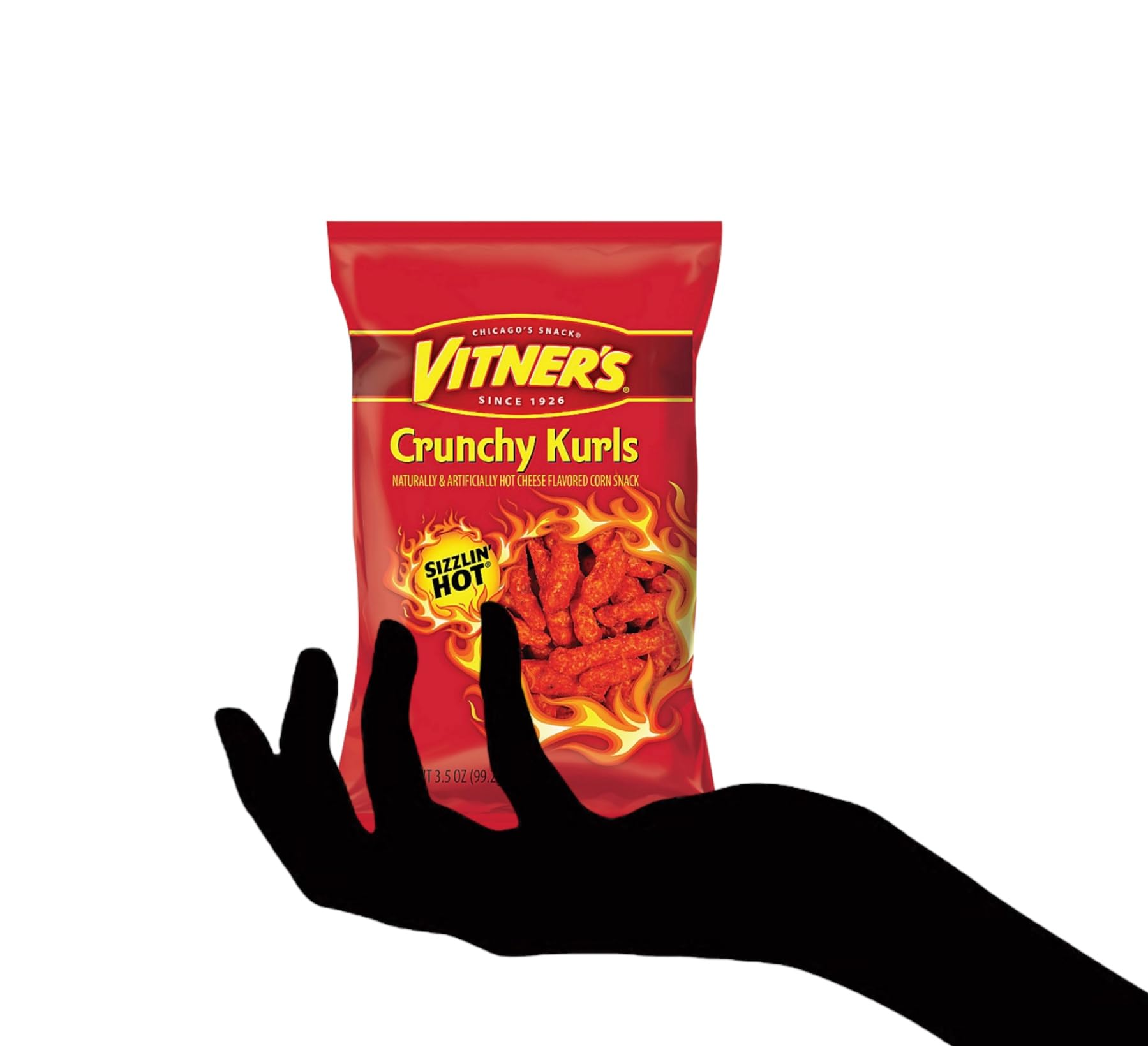 Vitner's Krunchy Kurls Chicago Original Flavor Snacks - 4 Pack (3.5 oz Bags) | Crunchy Curly Potato Chips for Parties, Game Nights & Movie Snacking