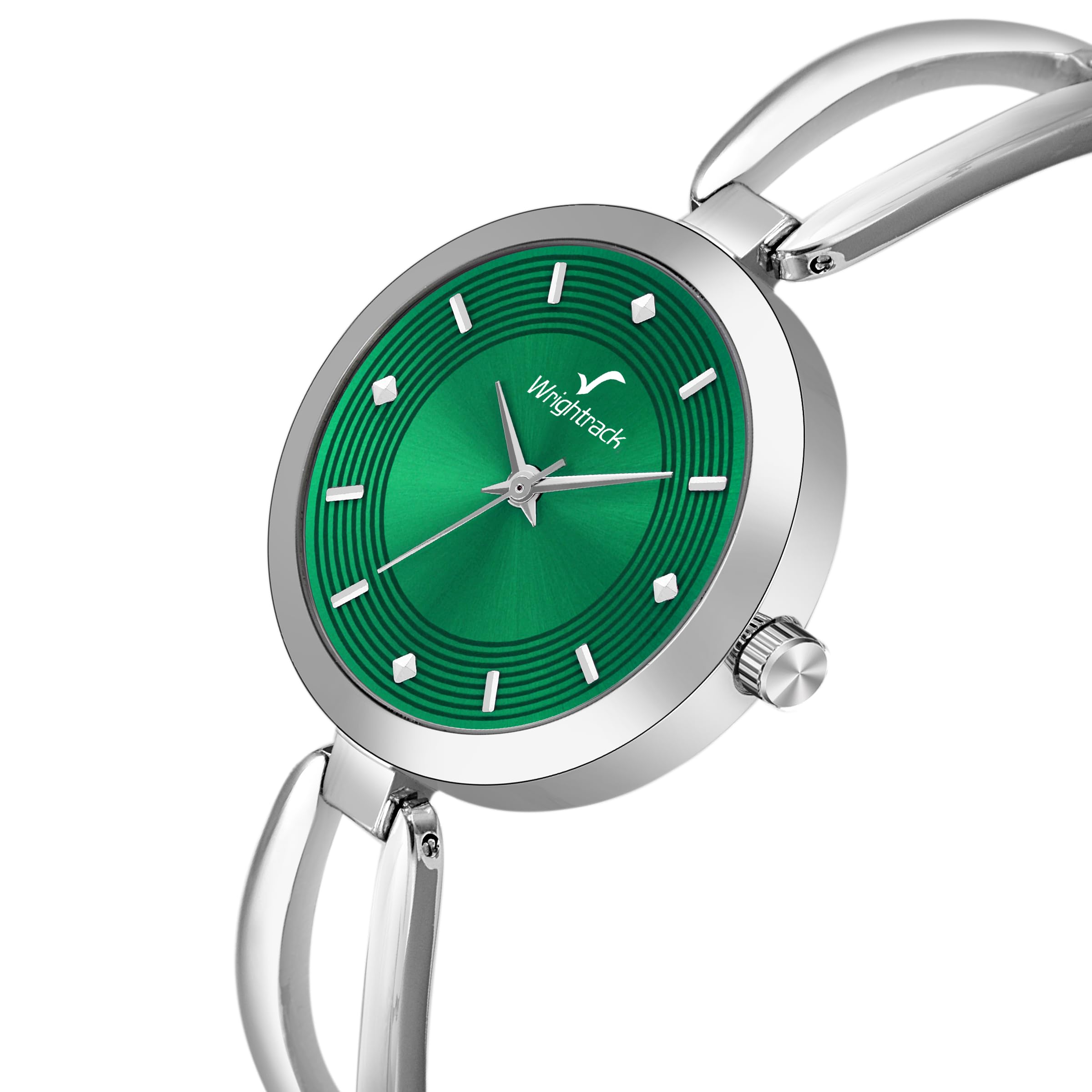 WRIGHTRACK Women's Analog Quartz Watch with Silver Stainless Steel Band - Elegant Timepiece for Everyday Wear, Office & Special Occasions
