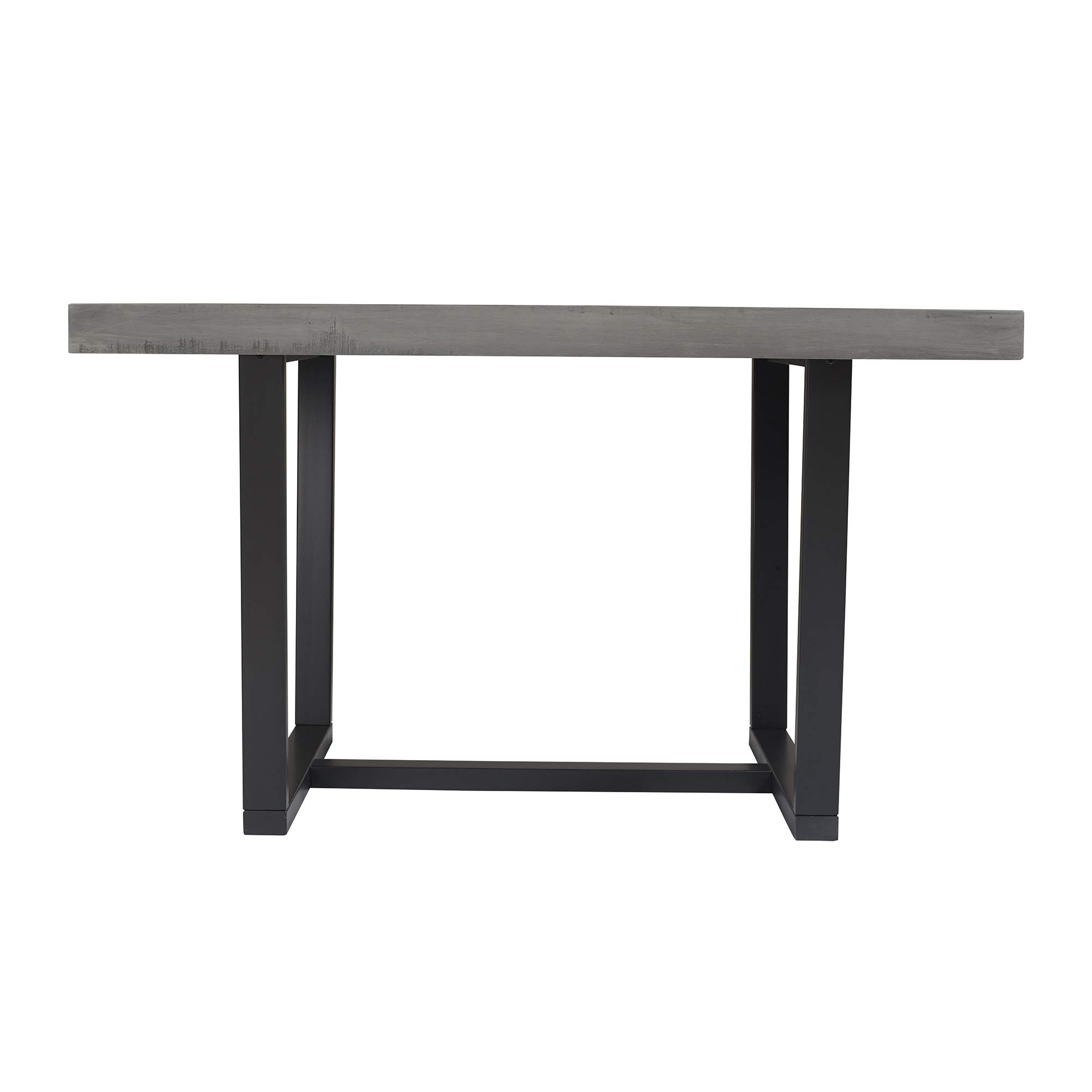 Walker Edison Andre Modern Solid Wood Dining Table, 52 Inch, Grey - Perfect for Kitchen, Dining Room, and Small Space Homes