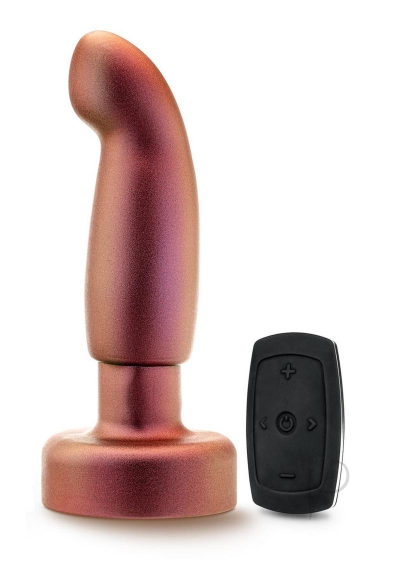 Rechargeable Silicone Anal Plug with Remote Control - Bionic Design for Anal Adventures - Cosmic Copper | Perfect for Couples Play & Solo Exploration