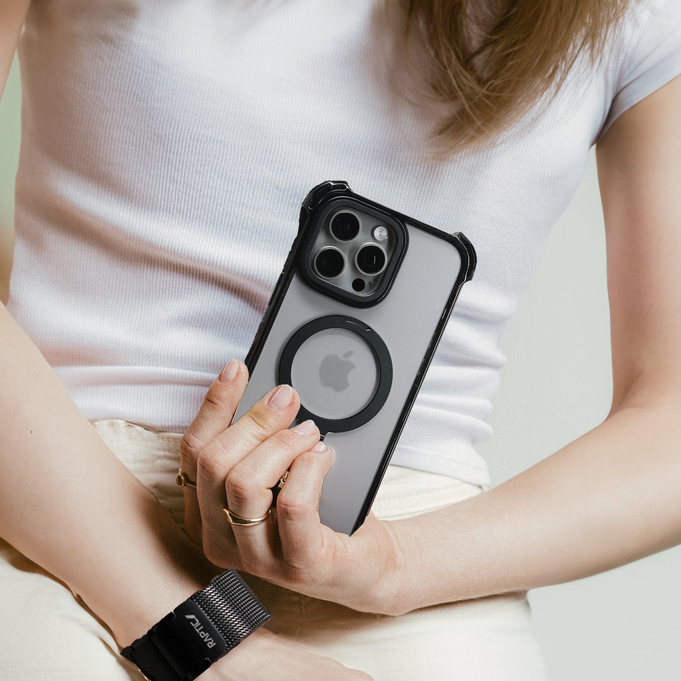Raptic Dual Impact Kickstand Case for iPhone 16 Pro - Shockproof Protective Cover with Built-in Stand for Watching Videos, Gaming & Hands-Free Calling (Compatible with iPhone 16 Pro)