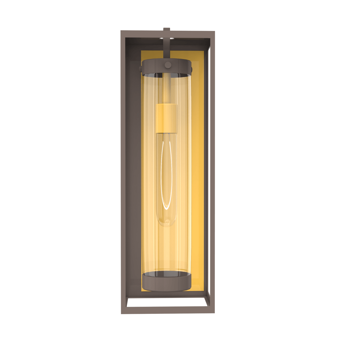 21 Inch Bronze Outdoor Rectangular Wall Light with Clear Glass Shade - E26 Socket for 60W Bulb (21H x 7W) - Perfect for Porch, Patio, and Garden Lighting