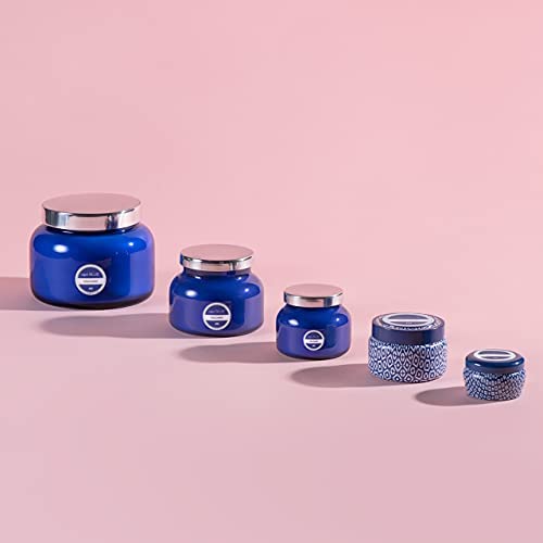 Capri Blue Signature Jar Candles - Long-Lasting Soy Wax Blend with Tropical Havana Vanilla Scent - 8 oz Luxury Candle in Blue Decorative Glass Jar - Perfect for Home Decor, Relaxation & Romantic Ambiance