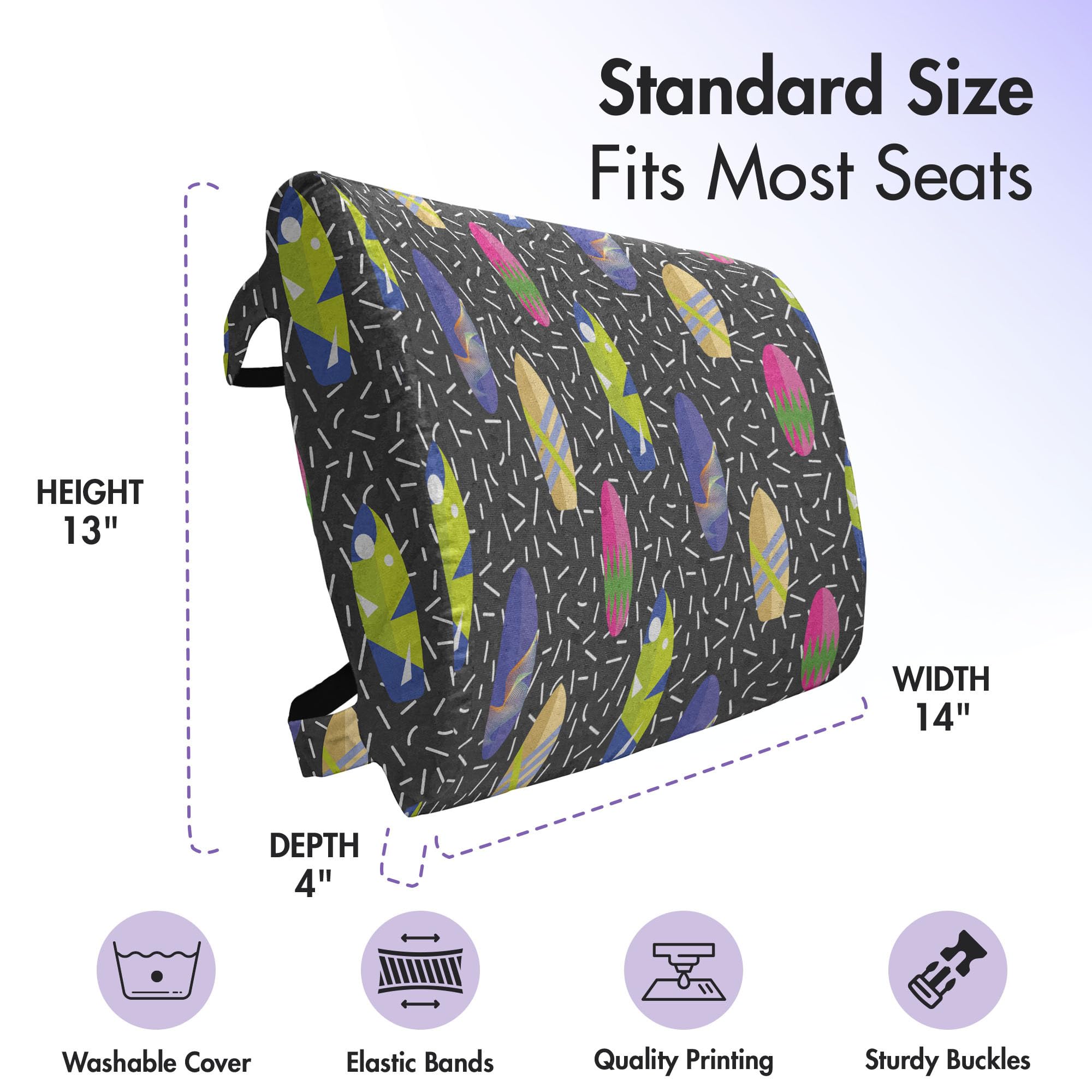 Ambesonne Surfboard Lumbar Support Pillow - 14