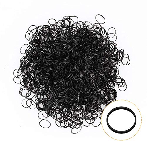 Elastic Hair Bands for Women - Soft Rubber Hair Ties, Small Black Hair Accessories for Girls - Perfect for Ponytails, Braids & Everyday Styling