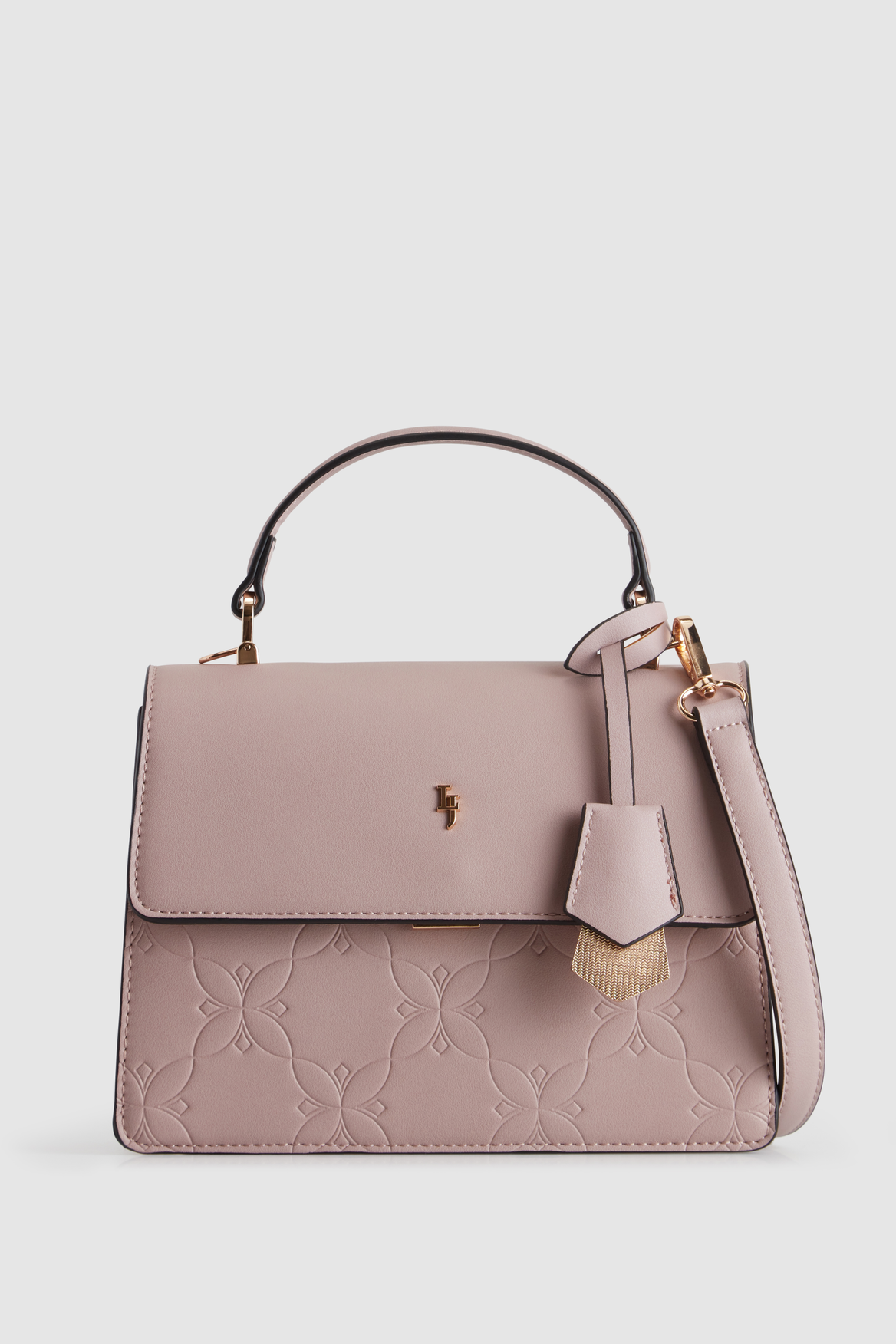 Elegant Embossed Leather Top Handle Handbag for Women - Perfect for Work, Travel & Evening Events