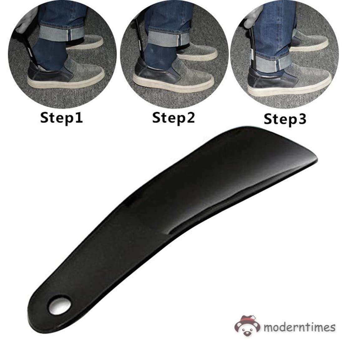 3 Pack Plastic Shoe Horns for Men & Women - Lightweight Travel Shoe Helper - Perfect for Elderly, Kids & Easy Shoe Wearing at Home, Gym or Travel