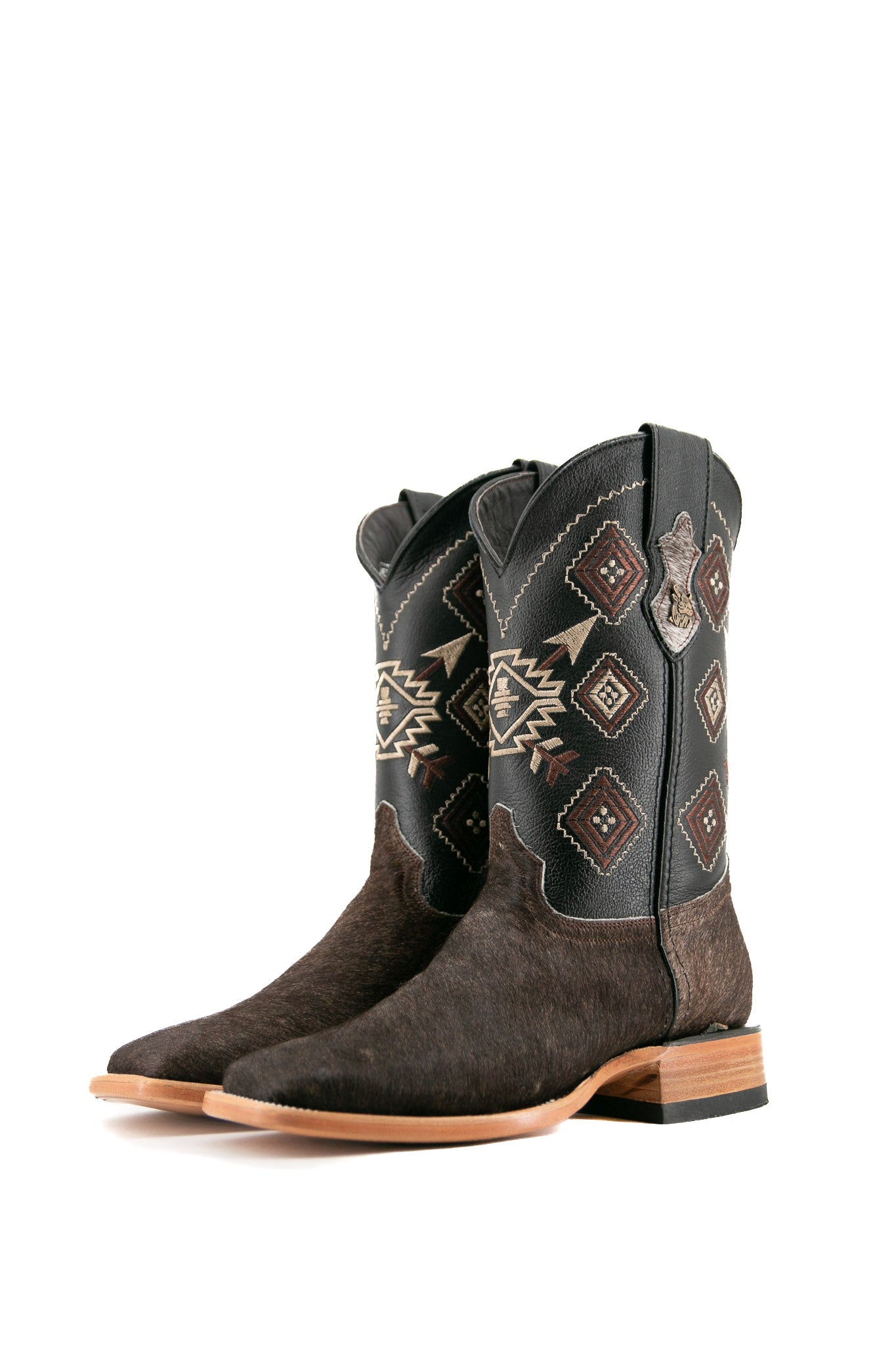 Authentic Men's Cowhide Square Toe Cowboy Boots - Size 7 (JM2 Box) - Western Style Riding Boots for Country Dancing, Rodeo & Outdoor Adventures