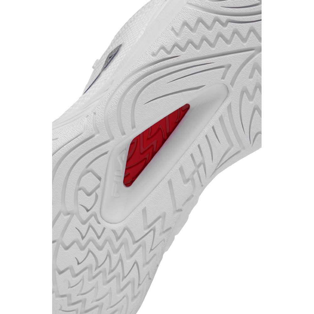 Fila Axilus 3 Men's Tennis Shoes - White & Navy Blue Athletic Sneakers for Court Sports & Casual Wear