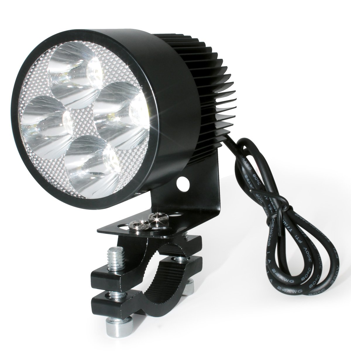 20W High Power 2000LM LED Motorcycle Headlight - Super Bright Spot Light for Street Bikes, Bicycles, Motorcycles, Cars, Trucks & Boats - Perfect for Night Riding, Off-Road Adventures & Watercraft Navigation