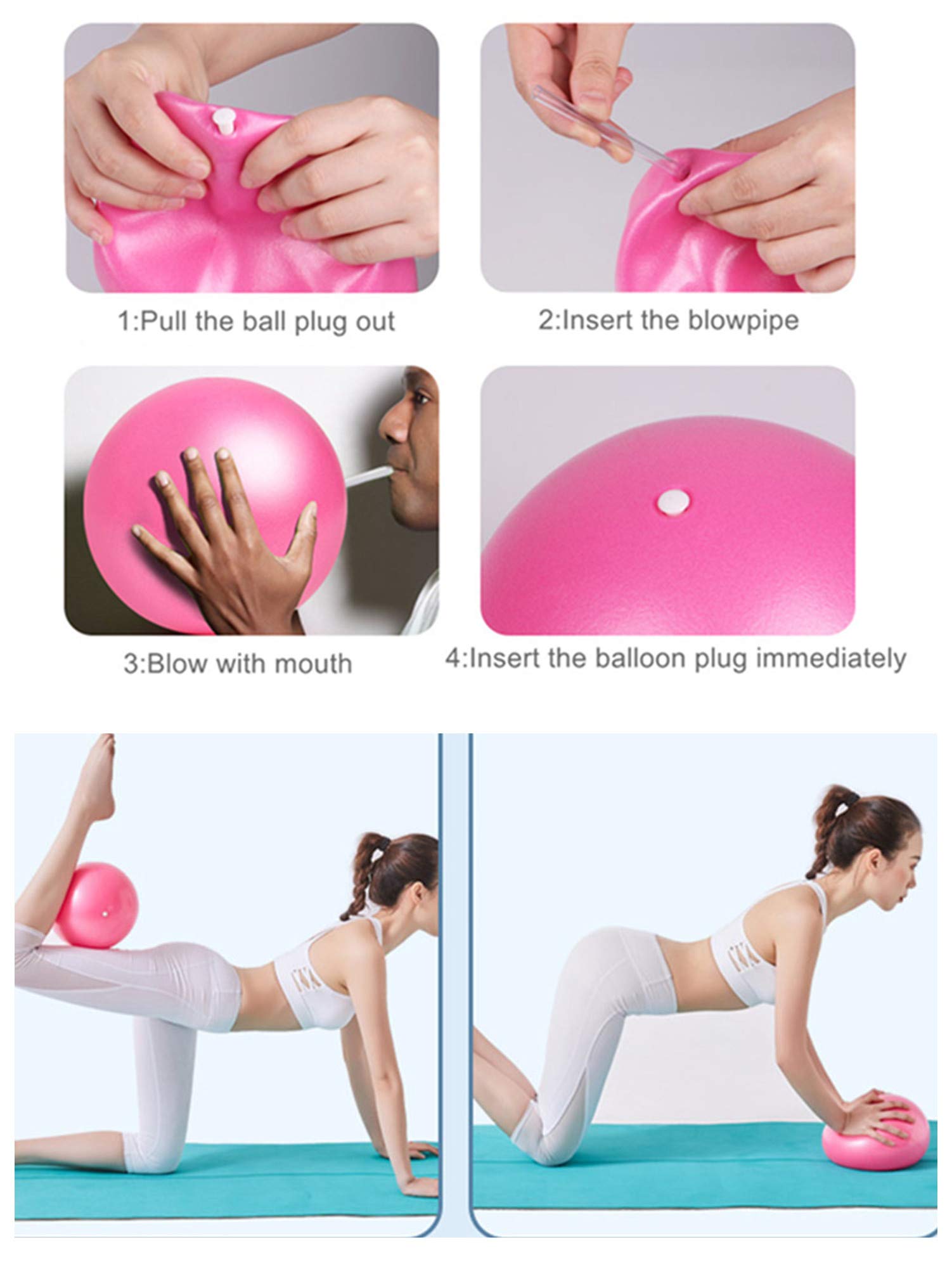 YXILEE Pilates Ring Circle Set - Home Workout Equipment for Women, Booty Bands & Stretching Equipment with Mini Exercise Ball for Legs, Arms, Thighs - Perfect for Yoga, Pilates & Home Fitness Training