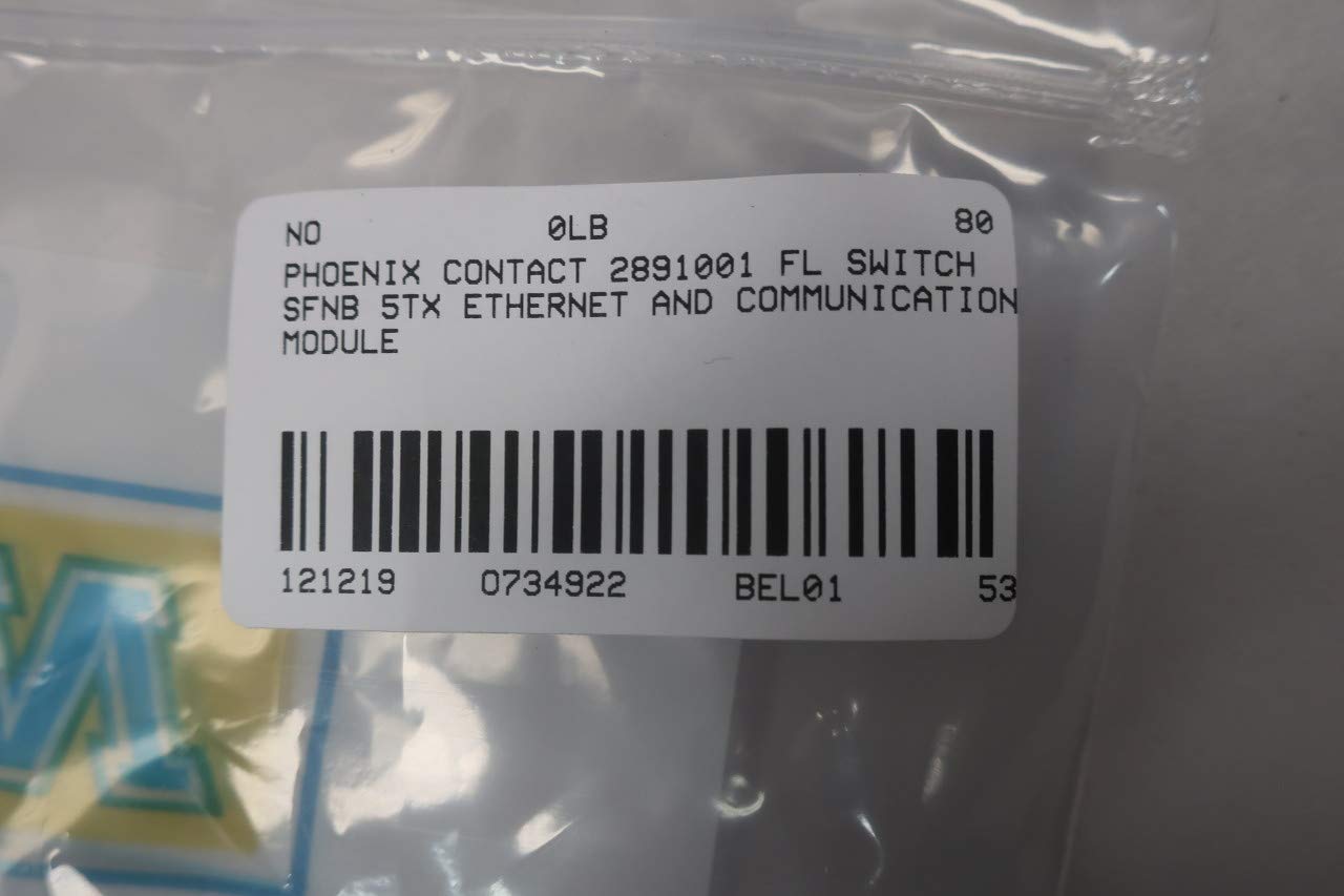 PHOENIX CONTACT 2891001 FL Switch SFNB 5TX - 5-Port Industrial Ethernet Switch for Harsh Environments | Reliable Network Connectivity for Factory Automation & Smart Buildings