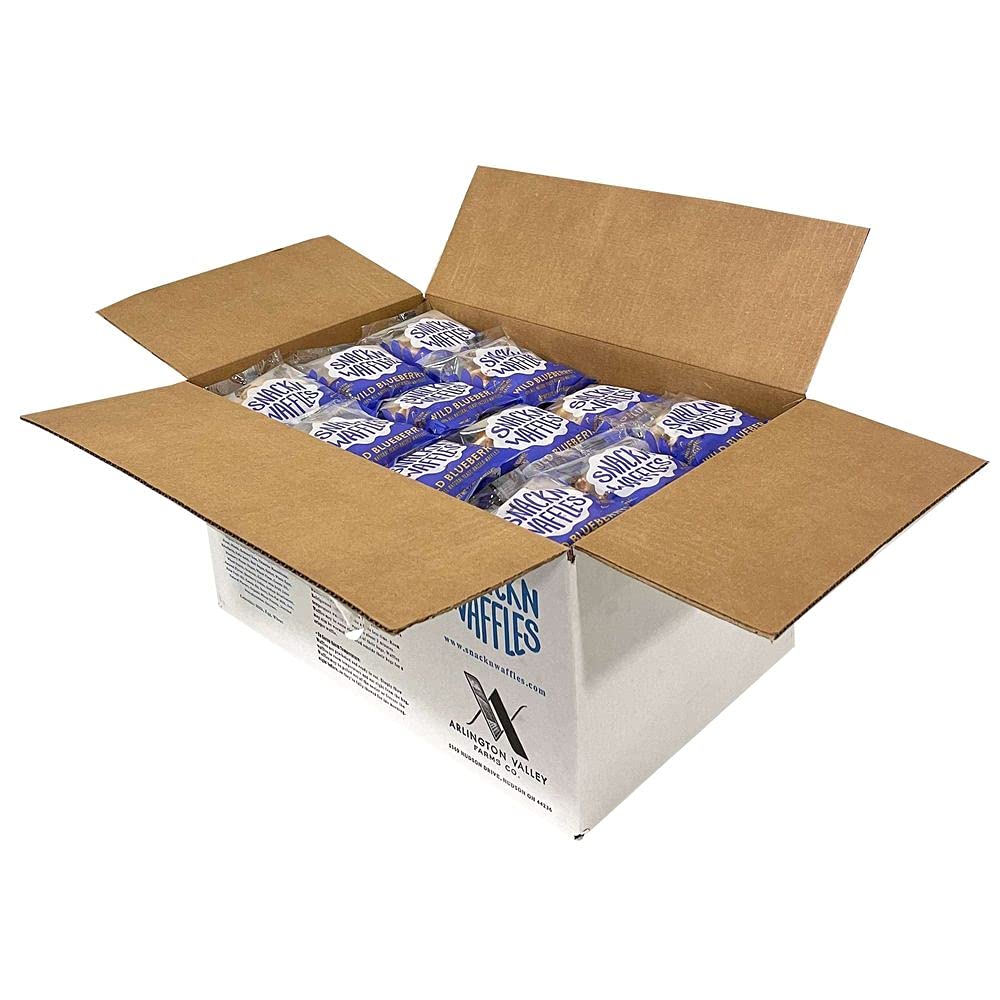 Snack N Waffles Blueberry Waffles - 2.4oz (96 Count) - Perfect for Breakfast, Snacks & On-the-Go Eating