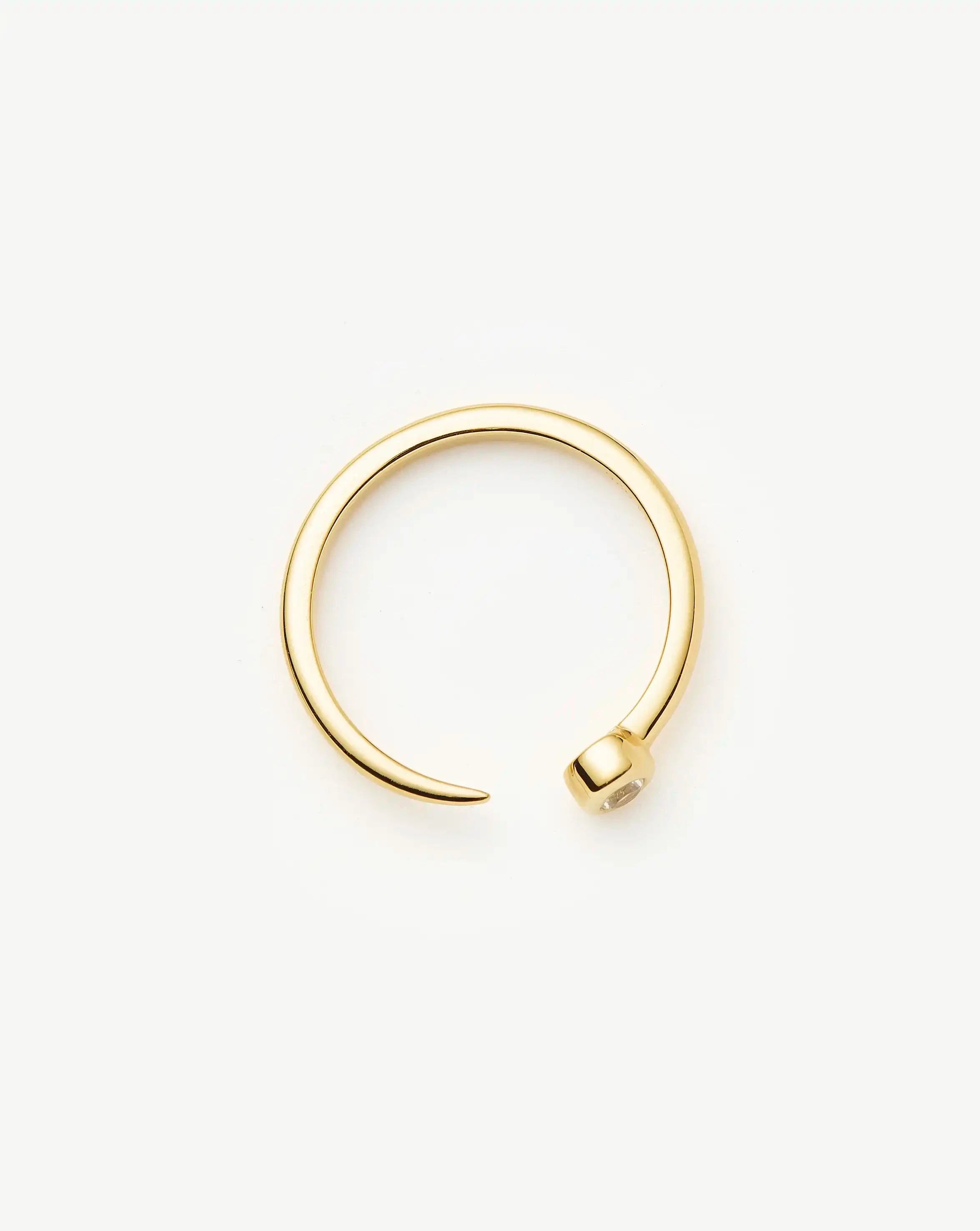 Interstellar Ring - 18k Gold Plated Cubic Zirconia Ring for Women | Elegant Space-Themed Jewelry for Date Night, Wedding, Anniversary Gifts & Special Occasions