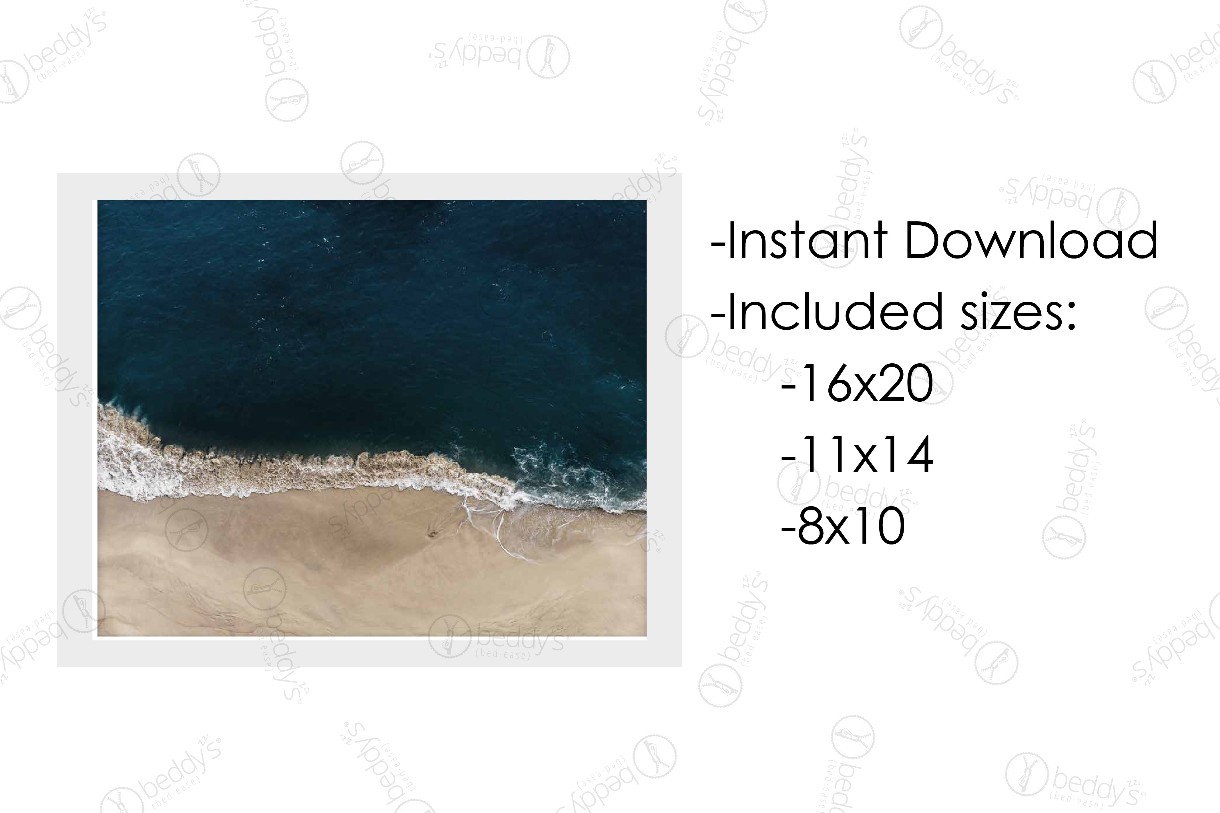 Blue Lagoon Digital Art Print Download - High Resolution Ocean Wall Art for Home & Office Decor