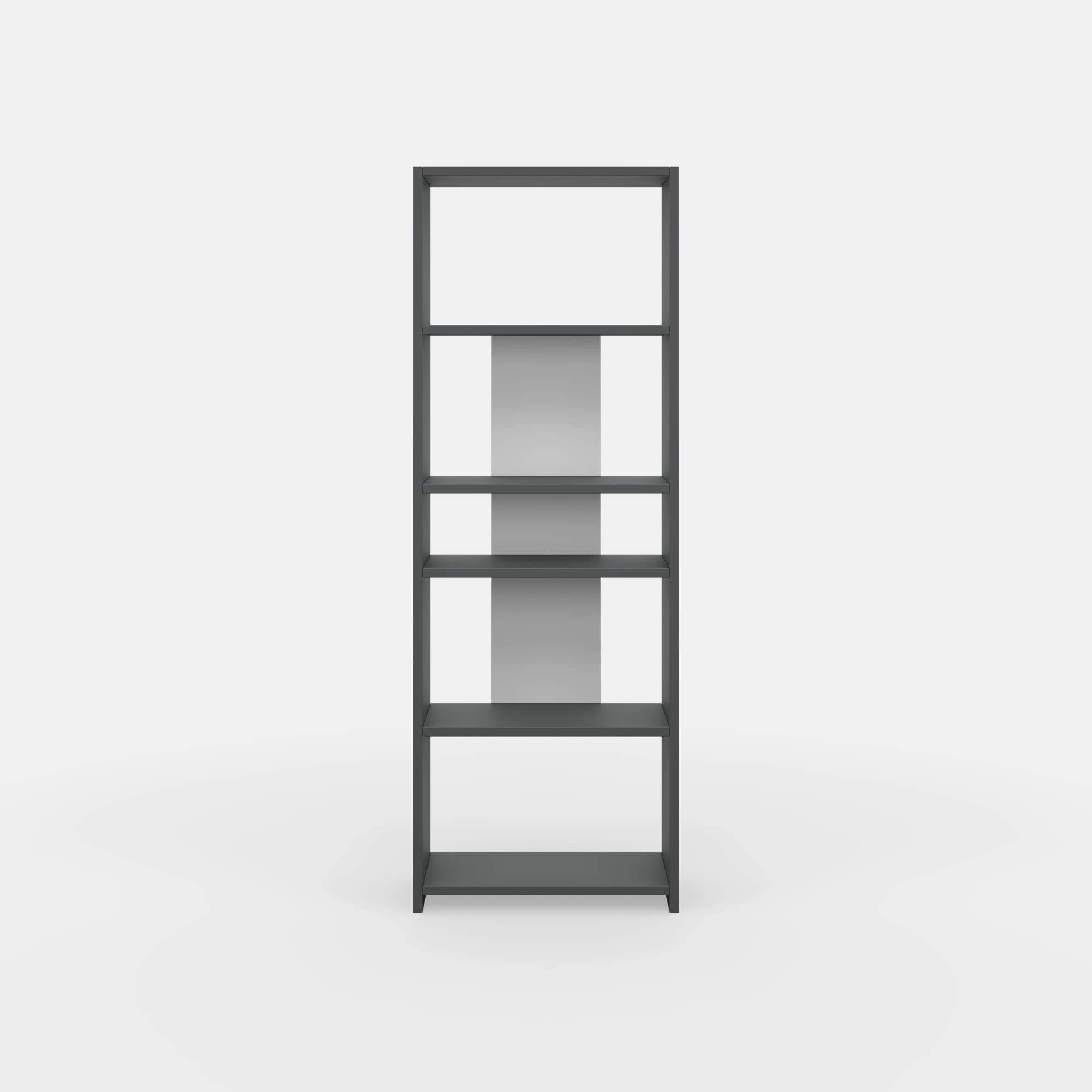 Modern Anthracite & White Bookcase - 63