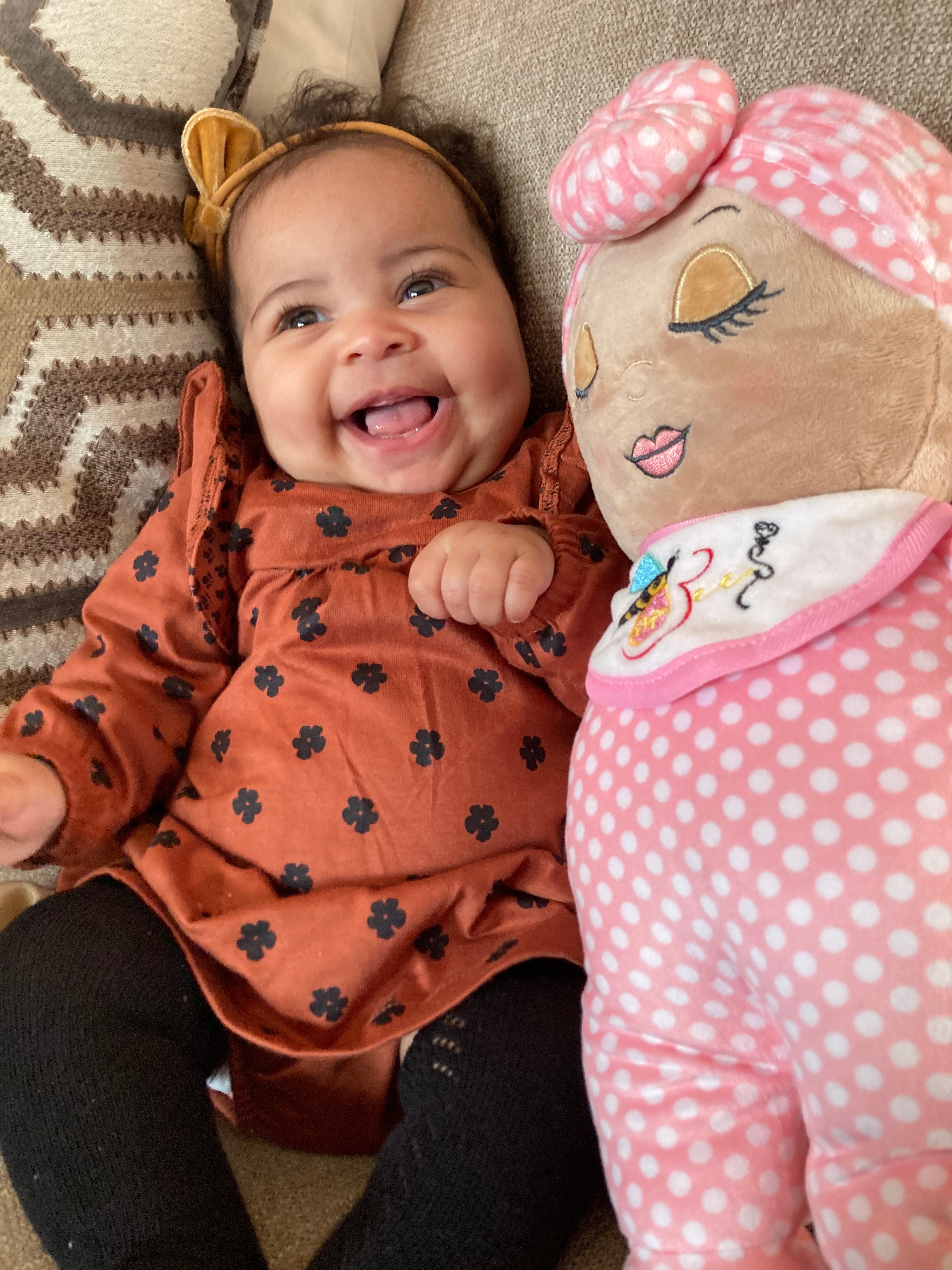 Nu'Bee Soft Plush Baby Doll for Kids - Pink Stuffed Animal Toy for Cuddling, Gift for Girls & Boys | Perfect for Playtime, Nursery Decor & Birthday Presents