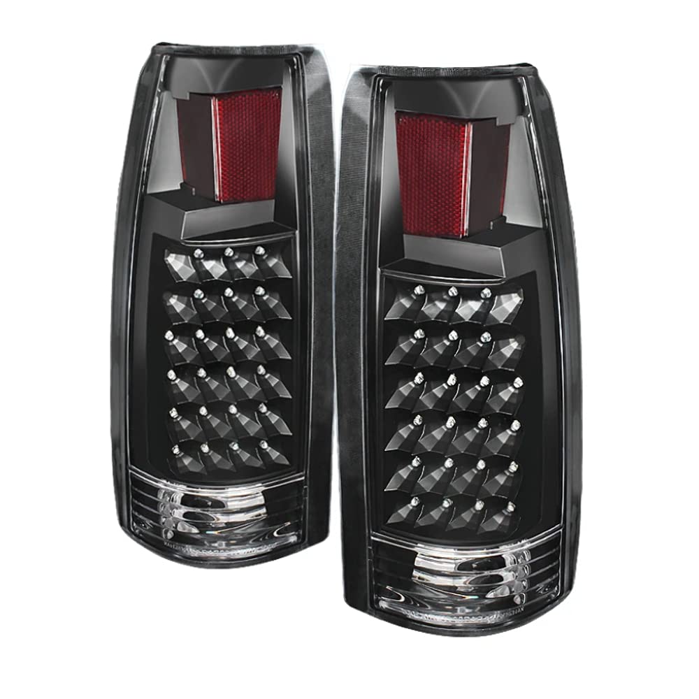 Xtune ALT-JH-CCK88-LED-BK LED Tail Lights for Chevy C/K Series Trucks - Black Smoke Lens - DOT Approved - Perfect for Off-Roading & Night Driving