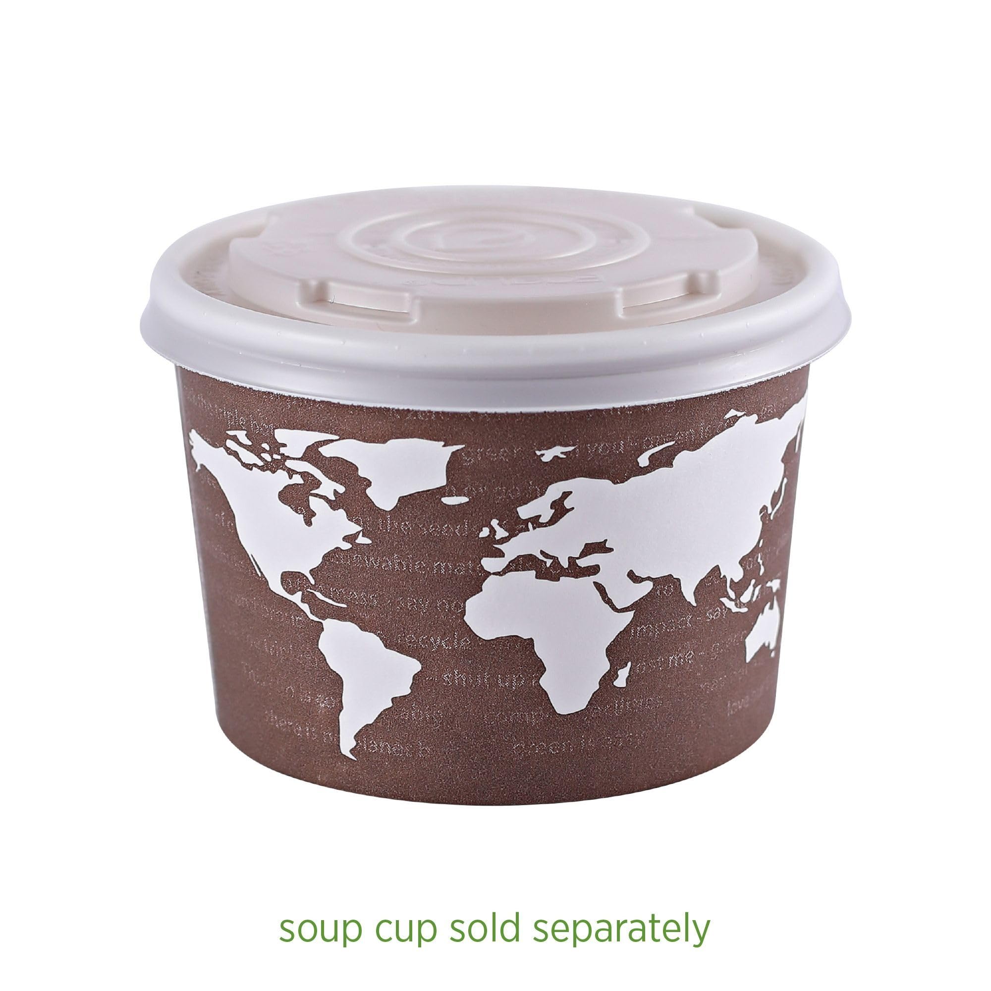 Eco-Friendly Compostable Soup Container Lids - Case of 1000, Fits 8-10oz Containers, CPLA Plant-Based Biodegradable Plastic for Hot & Cold Food - Clear Design for Easy Visibility | Perfect for Restaurants, Cafés, Catering & Takeout Services