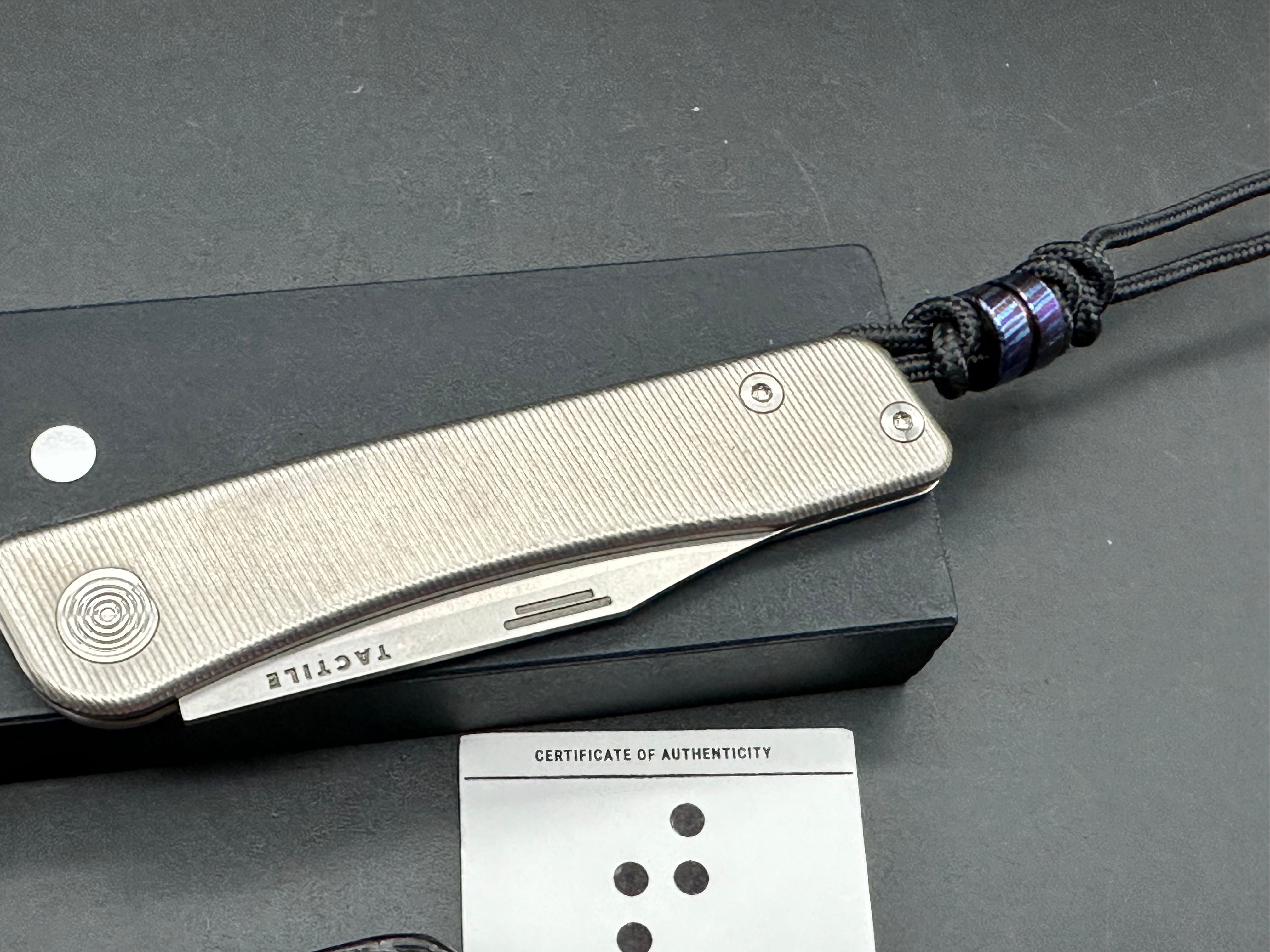 Premium Tactical Bexar Titanium Magnacut Pocket Knife with Leather Slip & Timascus Bead - Perfect for EDC, Outdoor Adventures, and Survival Gear Enthusiasts
