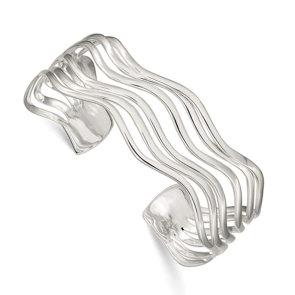 925 Sterling Silver Stackable Bangle Bracelet for Women - Solid Flexible Cuff with Polished Closed Back - Perfect for Layering, Everyday Wear & Gift Giving