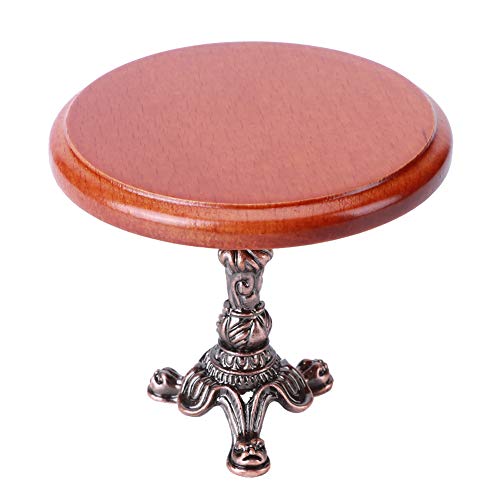 Miniature Wooden Round Side Table - Dollhouse Furniture, Small Round Table Model for Dollhouse, Miniature Home Decor, DIY Dollhouse Accessories - Perfect for Dollhouse Displays, Collectors, and Miniature Enthusiasts