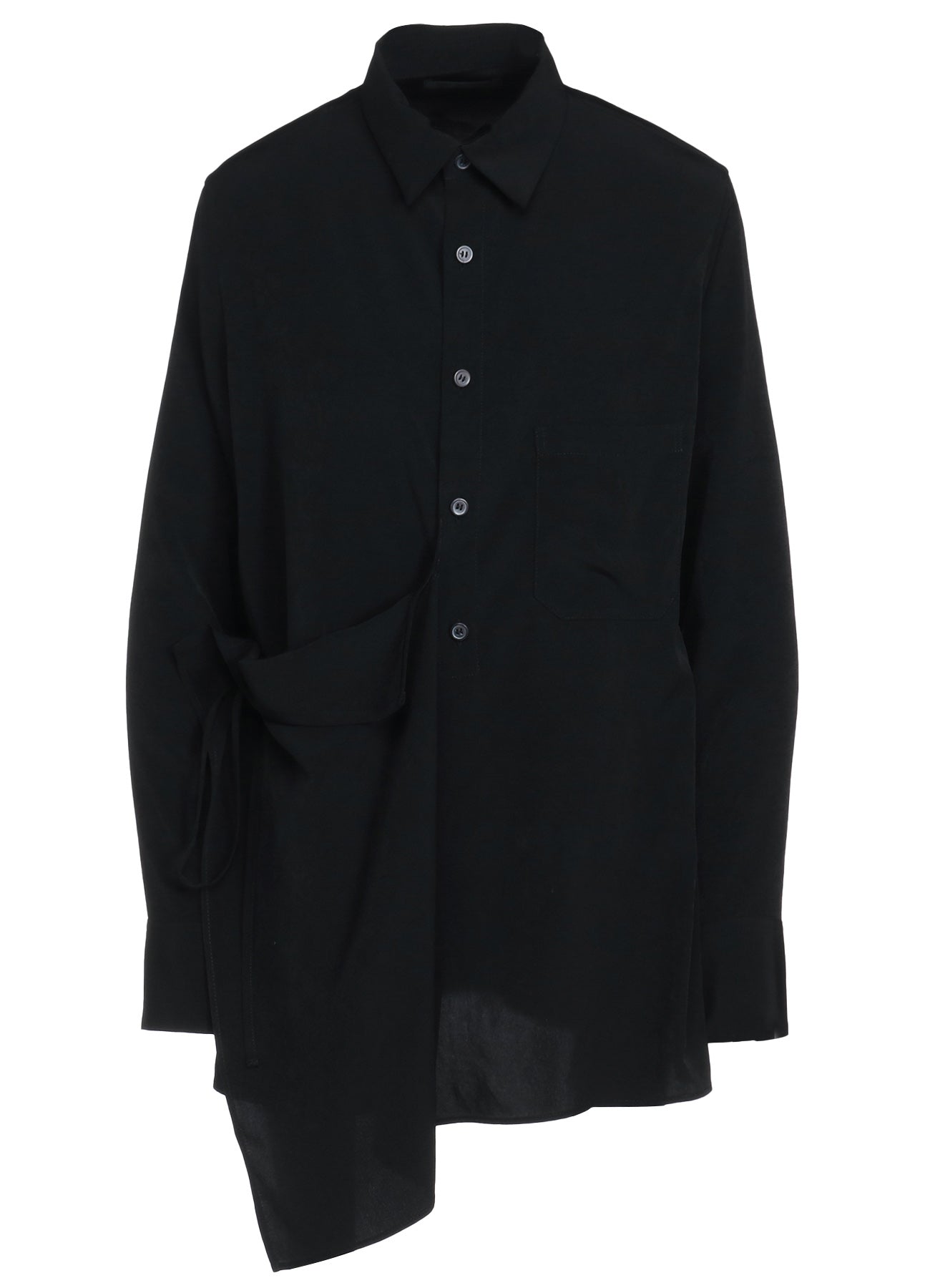 Elegant Crepe de Chine Draped Shirt for Women - Soft Flowy Blouse for Office, Party & Date Night Outfits