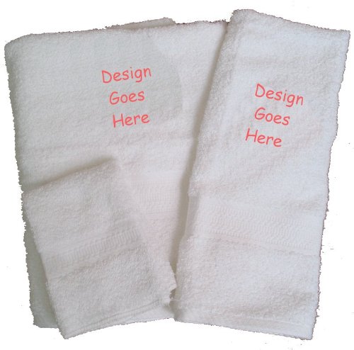 Premium Cotton Bath Towel Set with Embroidered Tulips - Soft & Absorbent 6-Piece Bath Towels for Spa, Bathroom & Luxury Home Decor